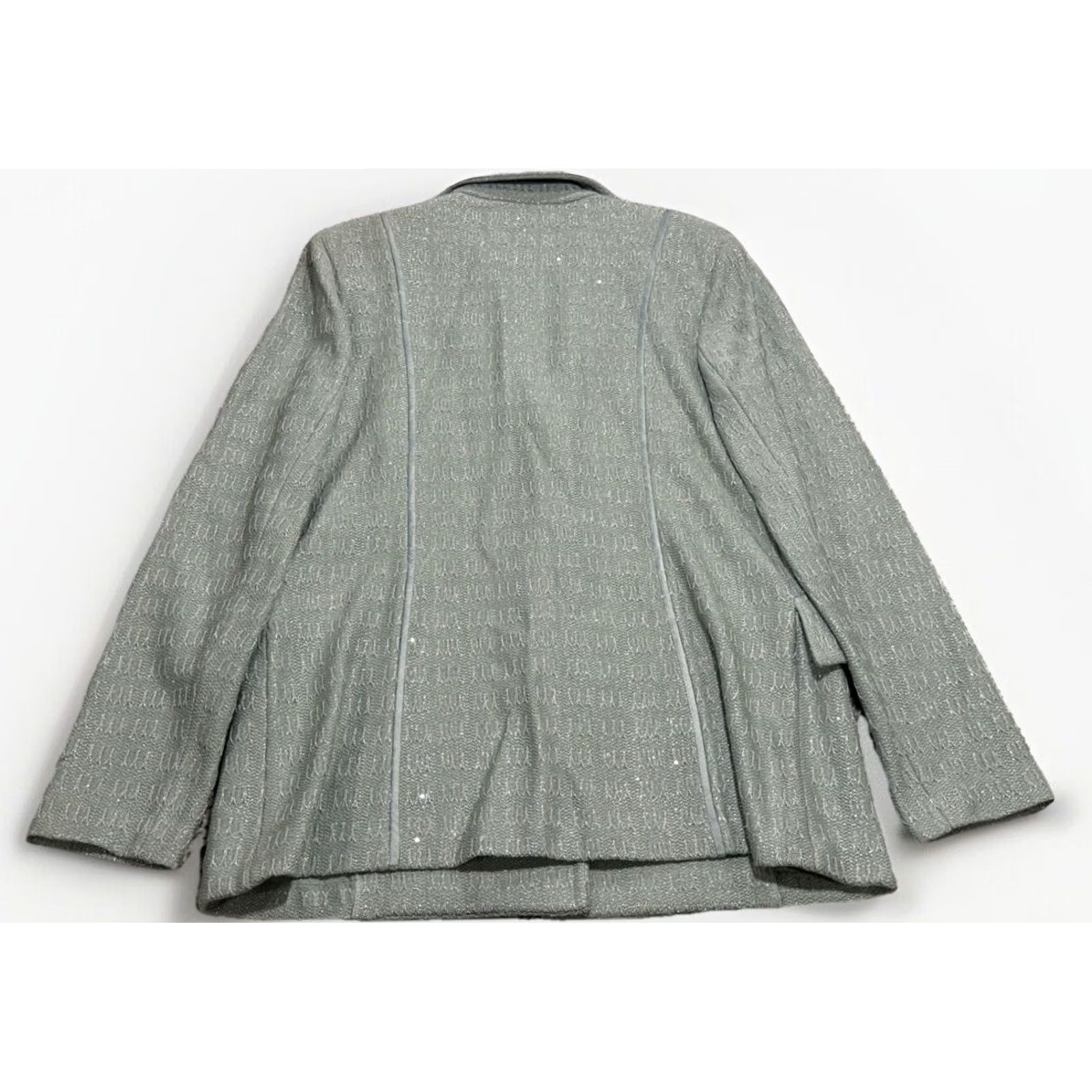 St. John St. John Evening Jacket Seafoam Knit Metallic Blazer Size 10 Womens Seafoam Knit Metallic Blazer 10 Size L / US 10 / IT 46 - 6 Thumbnail