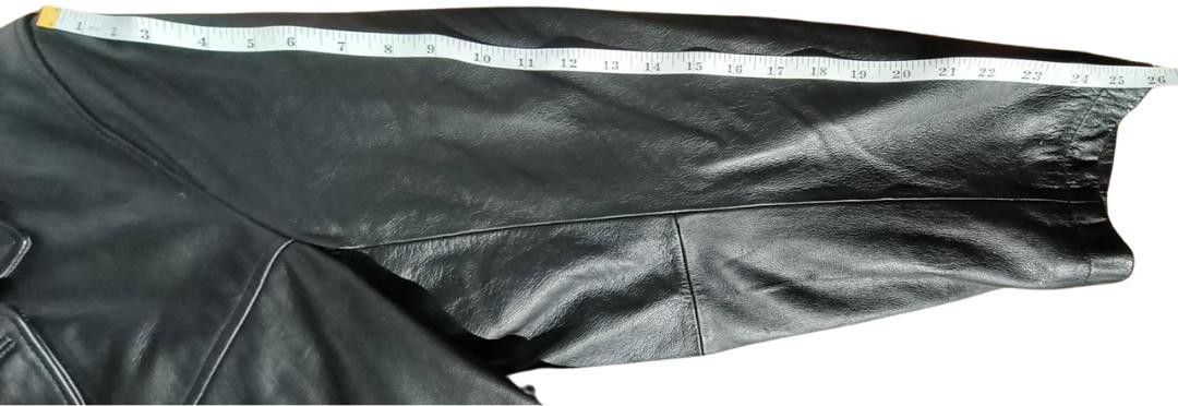 Gap Gap Men's Black Leather Y2k Vintage Peacoat Overcoat Size M Size US M / EU 48-50 / 2 - 12 Thumbnail