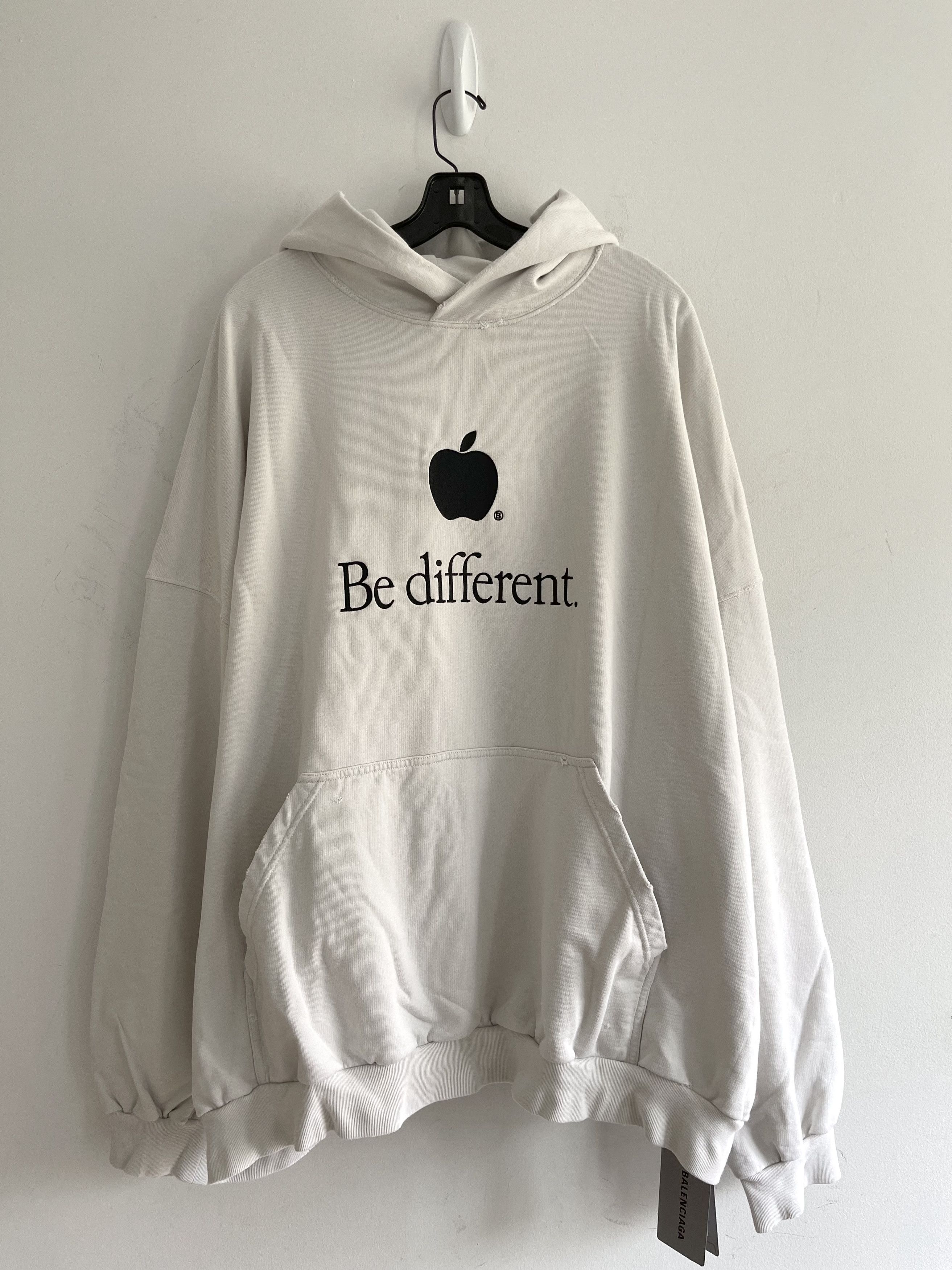 Balenciaga New Apple Be Different Hoodie Rare Size (5) XXL | Grailed