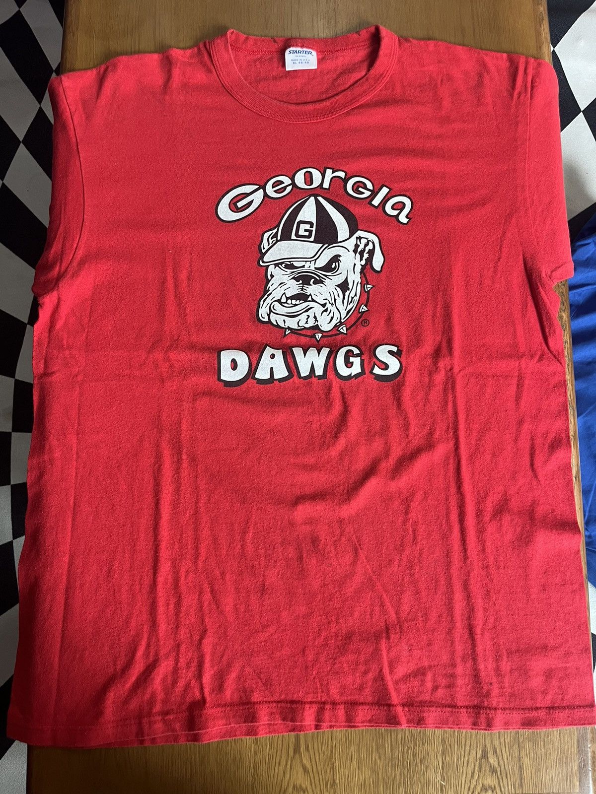 Starter Vintage Georgia DAWGS 80’s Team STARTER Tshirt Size US XL / EU 56 / 4 - 3 Thumbnail