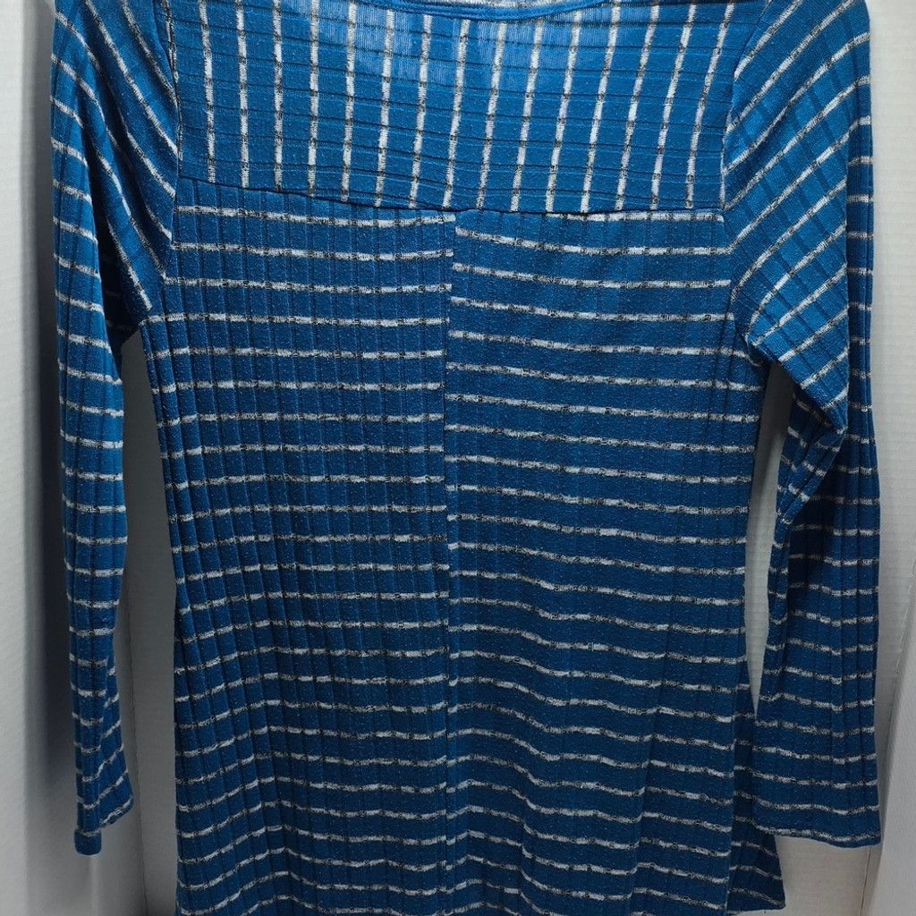 The Unbranded Brand New Directions Navy and White Patterned Long Sleeve Top Size S / US 4 / IT 40 - 4 Thumbnail