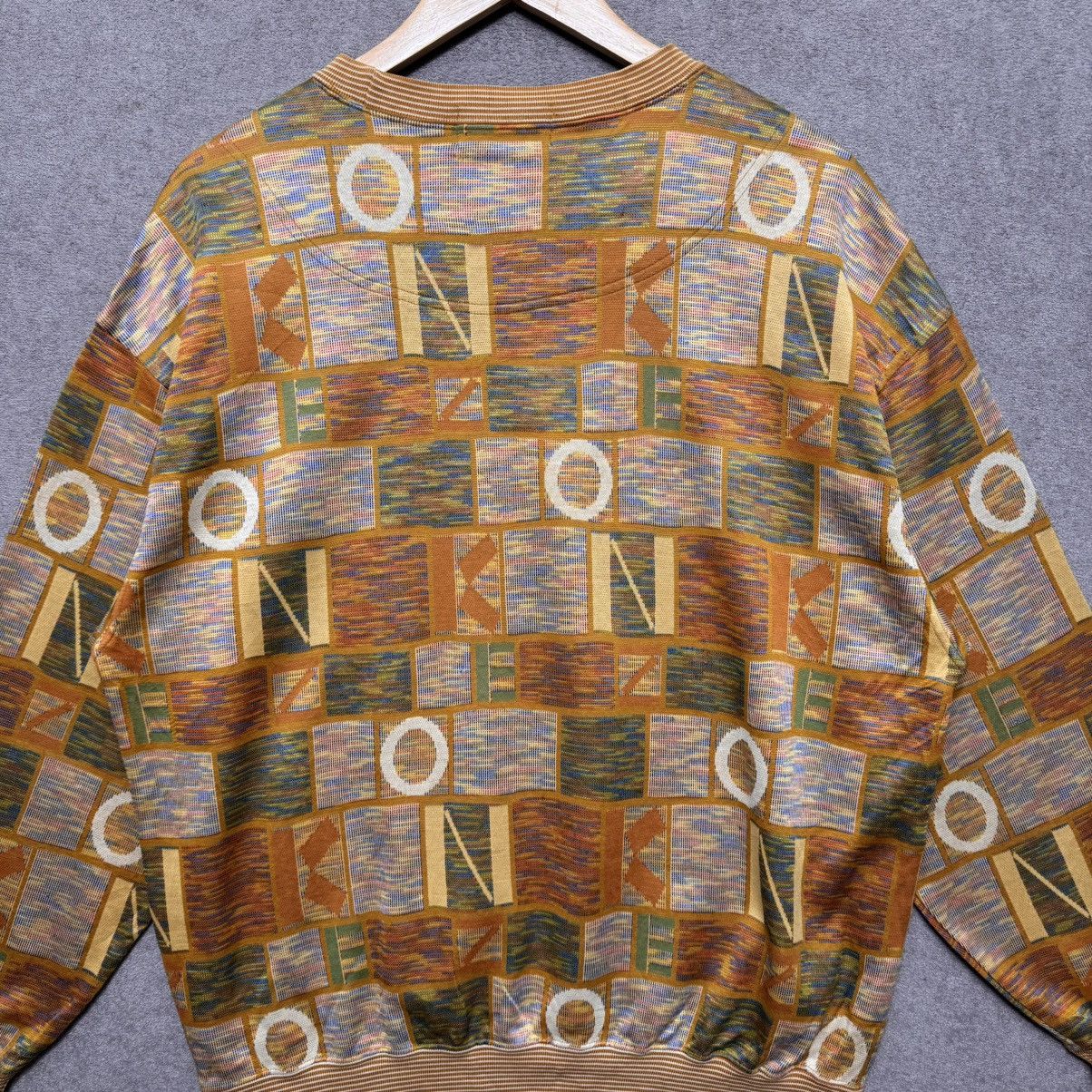 Kenzo Rare Kenzo Paris Embroidered Logo Total Pattern Sweatshirt Size US XL / EU 56 / 4 - 6 Thumbnail