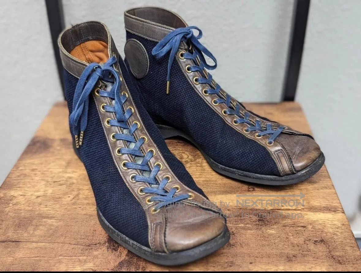 Clinch Boots CLINCH x NITEKLUB Indigo Sashiko Boxing Boots. Size US 9.5 / EU 42-43 - 5 Thumbnail