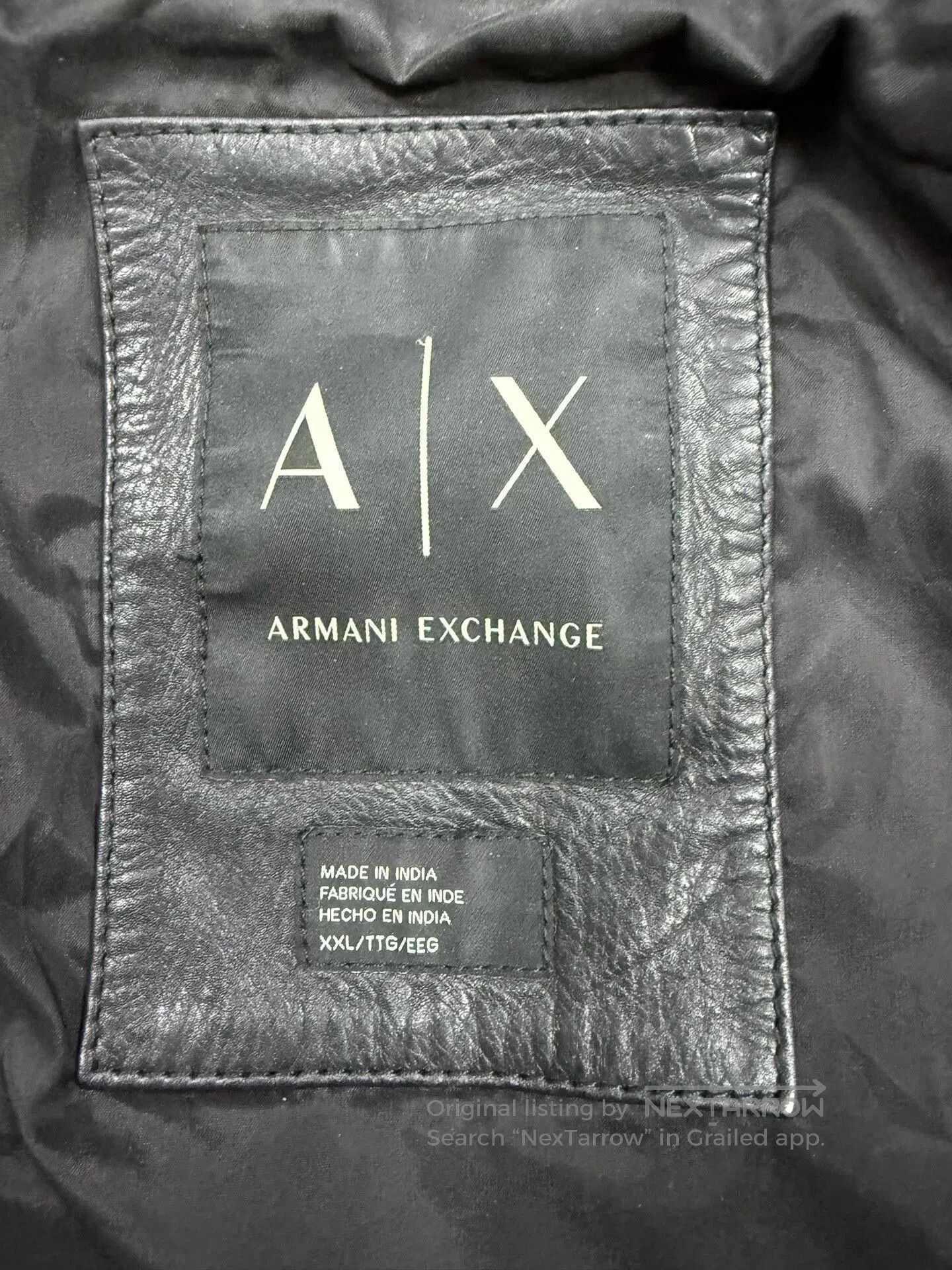 Armani Exchange Armani Exchange Men's Leather Jacket. Size US XXL / EU 58 / 5 - 4 Thumbnail