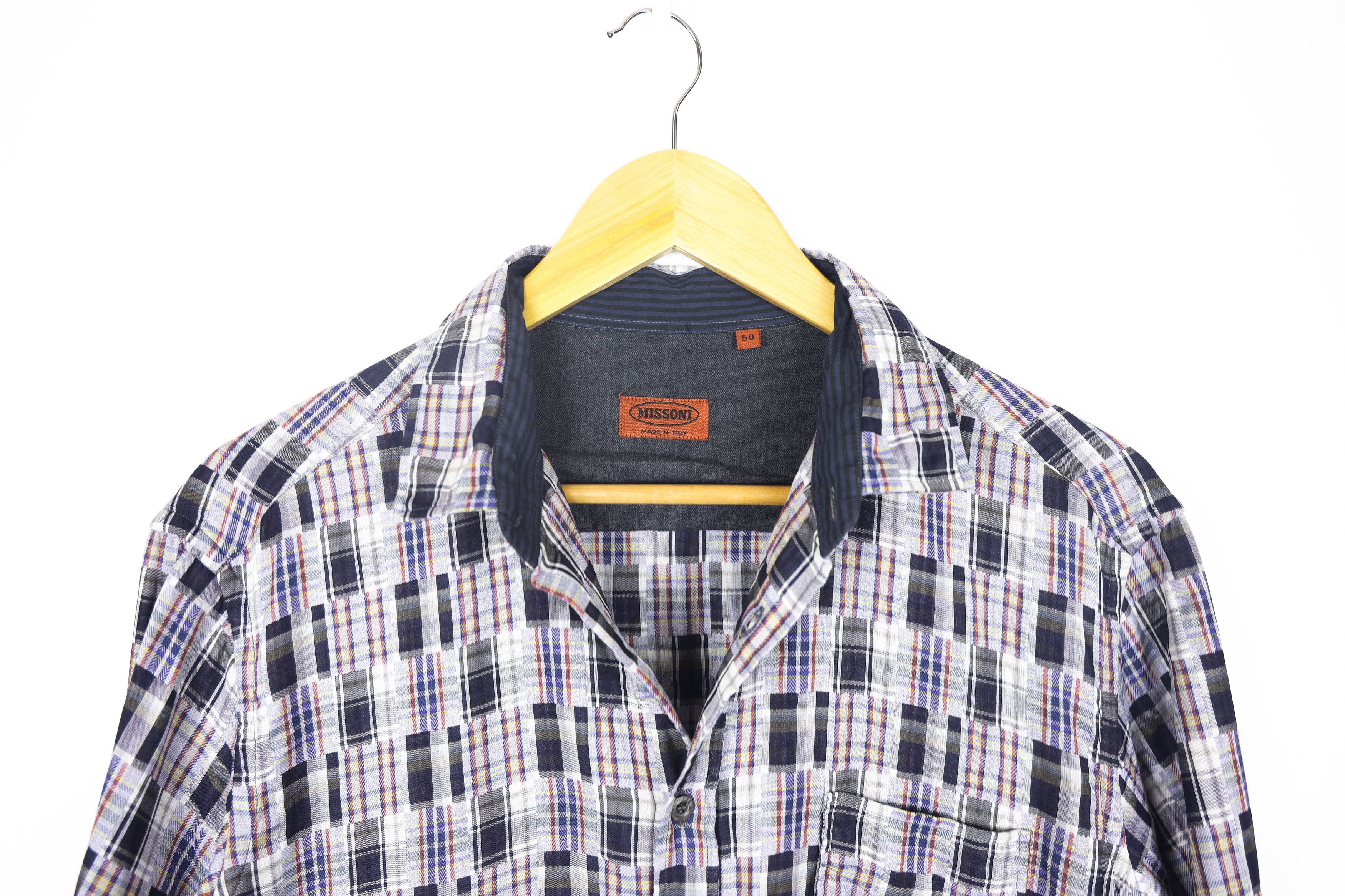 Missoni Missoni Patchwork Color Block Plaid Check Shirt 50 size Size US M / EU 48-50 / 2 - 6 Thumbnail