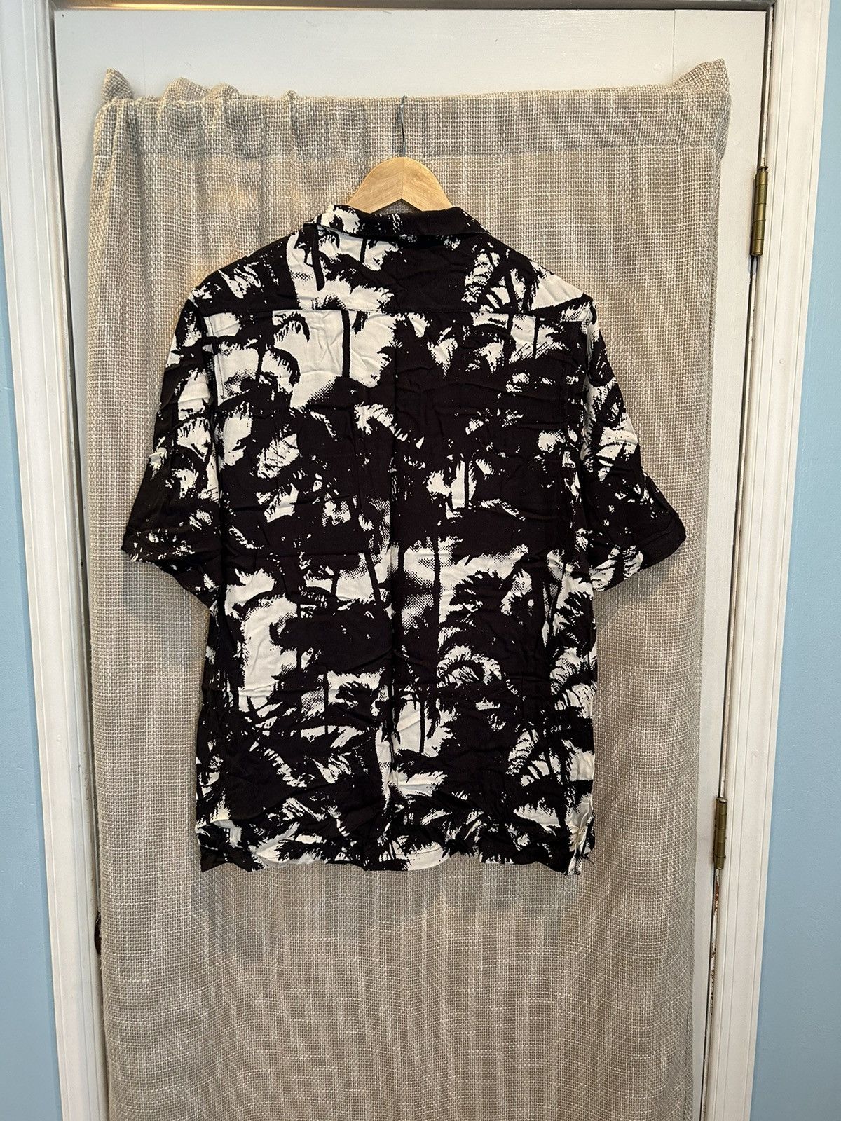 Ksubi Ksubi Black Palm Tree Camp Collar Hawaiian Viscose Shirt Size US M / EU 48-50 / 2 - 2 Thumbnail