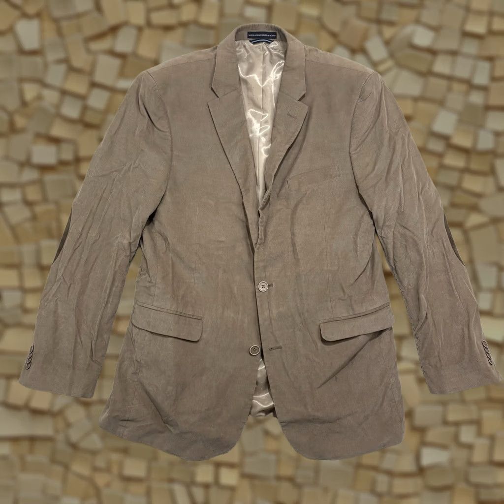 Tommy Hilfiger Tommy Hilfiger Sport Coat Jacket Corduroy Brown 42 L42 Suede Elbow Patches Four-Button Double-Vented Men Regular Cardigan? Size US XS / EU 42 / 0 - 1 Thumbnail