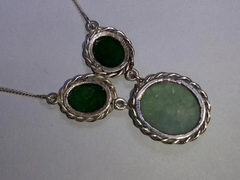 Designer Alberto Juan Mexican Hand Made Sterling Silver Jade Necklace Size ONE SIZE - 5 Thumbnail