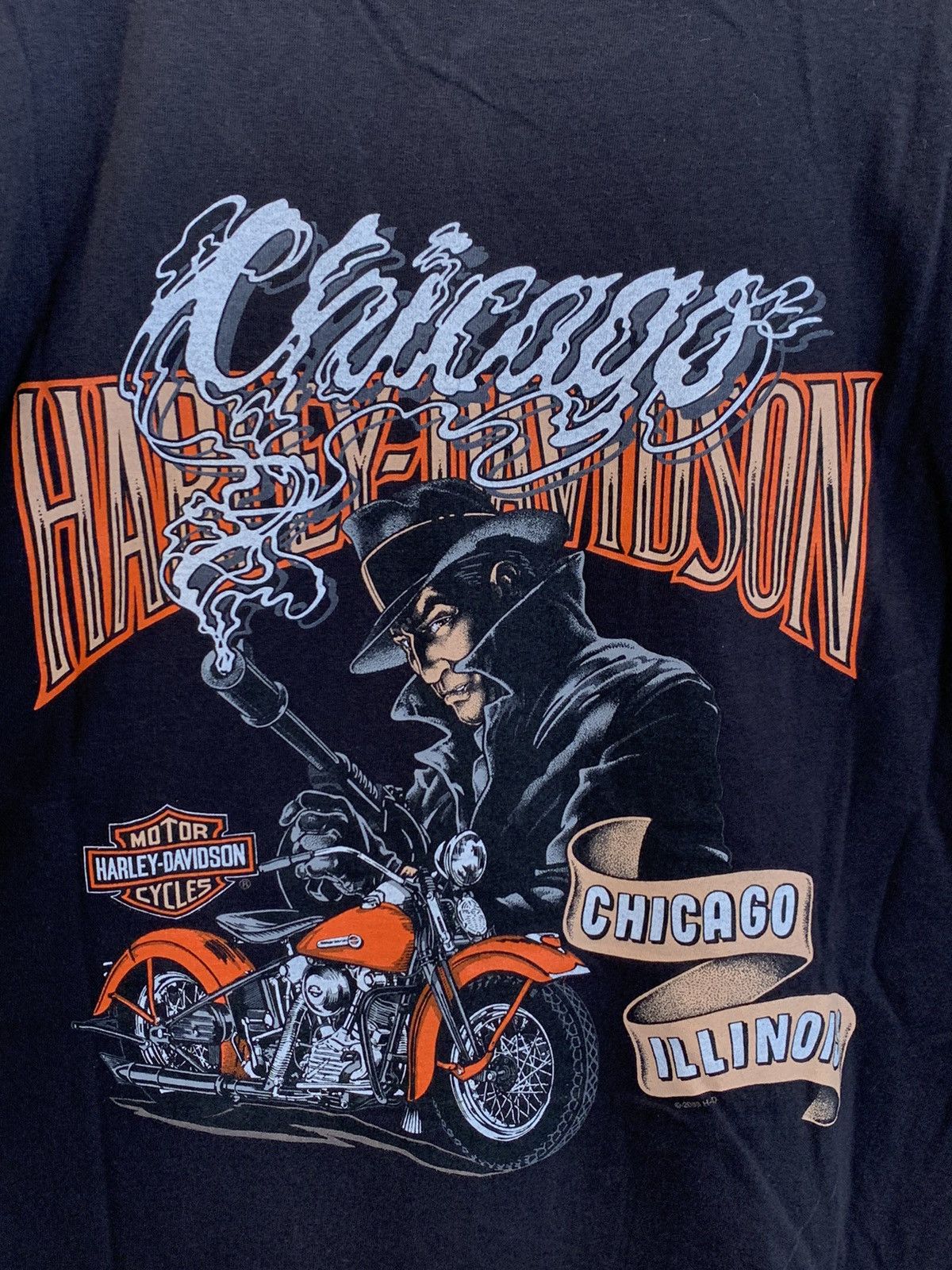 Harley Davidson × Vintage *RARE* Vintage 2003 Harley Davidson Chicago Gangster T-Shirt Size US XXL / EU 58 / 5 - 3 Thumbnail