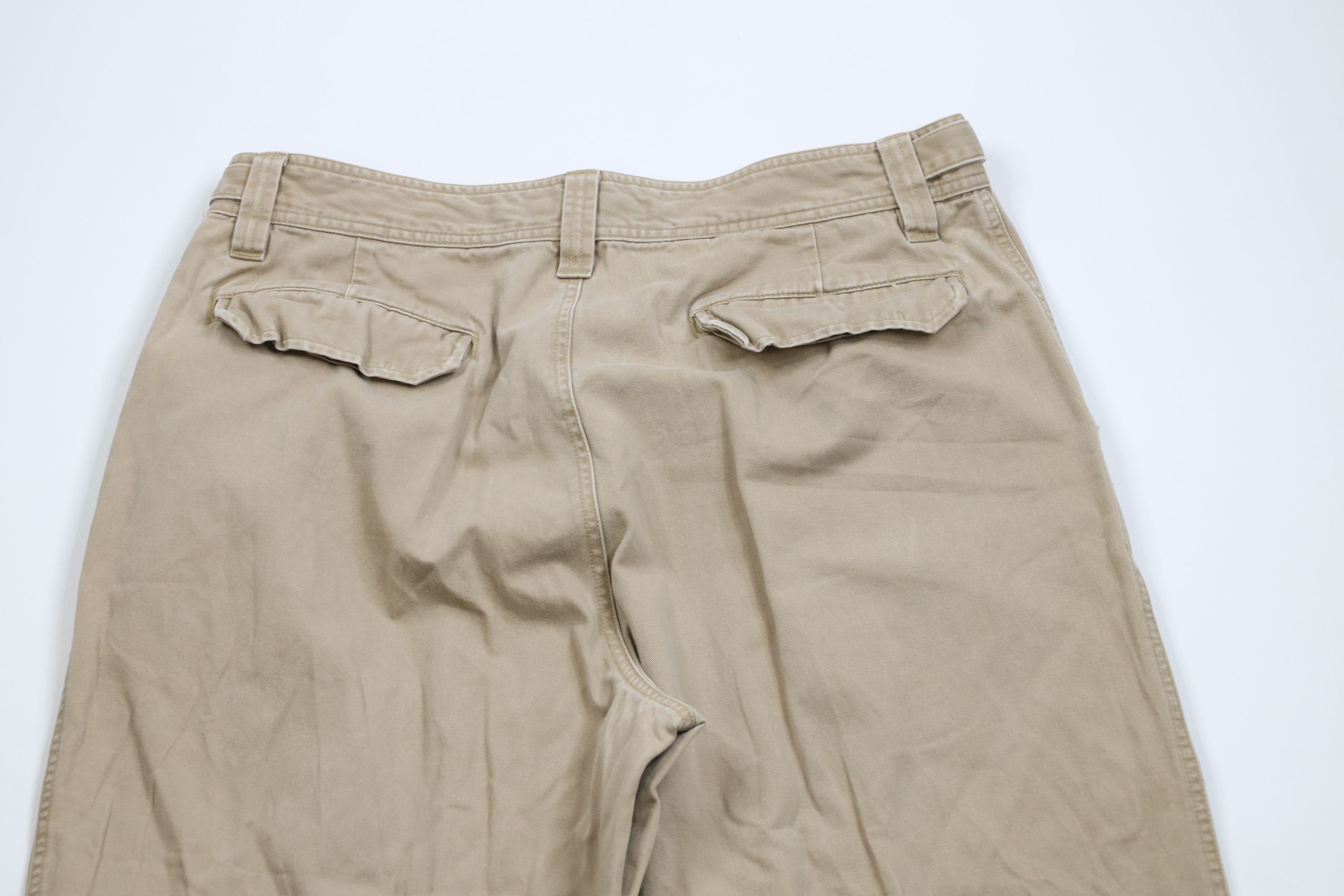 Express × Vintage Vintage Y2K 2001 Express Wide Leg Chino Pants Beige Cotton Size US 36 / EU 52 - 9 Thumbnail