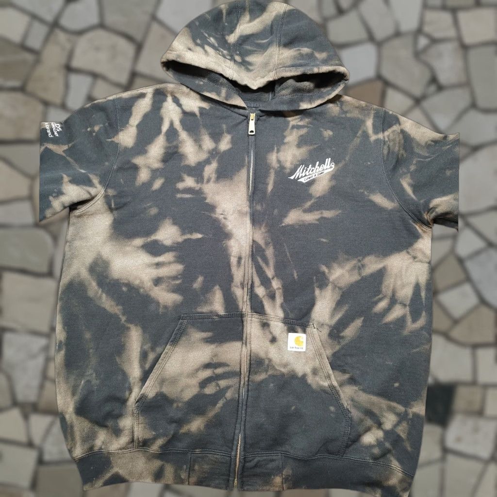 Carhartt Carhartt Hoodie Full Zip Mens XL Black Tie Dye Acid Wash Sweatshirt Regular Fit Size US XL / EU 56 / 4 - 1 Thumbnail