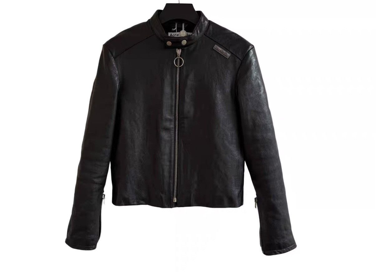 Acne Studios Acne Studios Lambskin Zip-Up Biker Jacket J31 Size US S / EU 44-46 / 1 - 1 Thumbnail