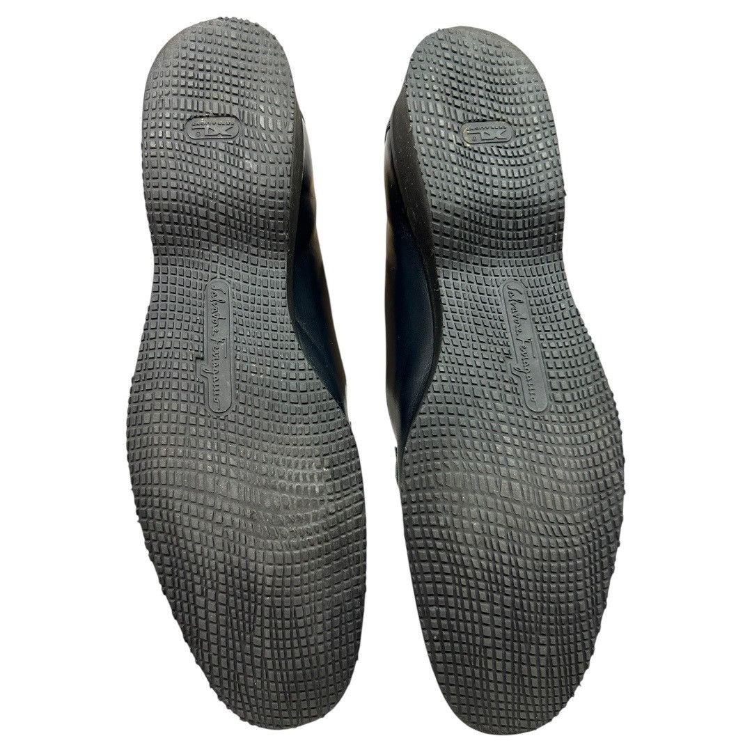 Salvatore Ferragamo Salvatore Ferragamo Navy Leather Loafers w/ Ferragamo logo b Size US 10 / IT 40 - 8 Thumbnail