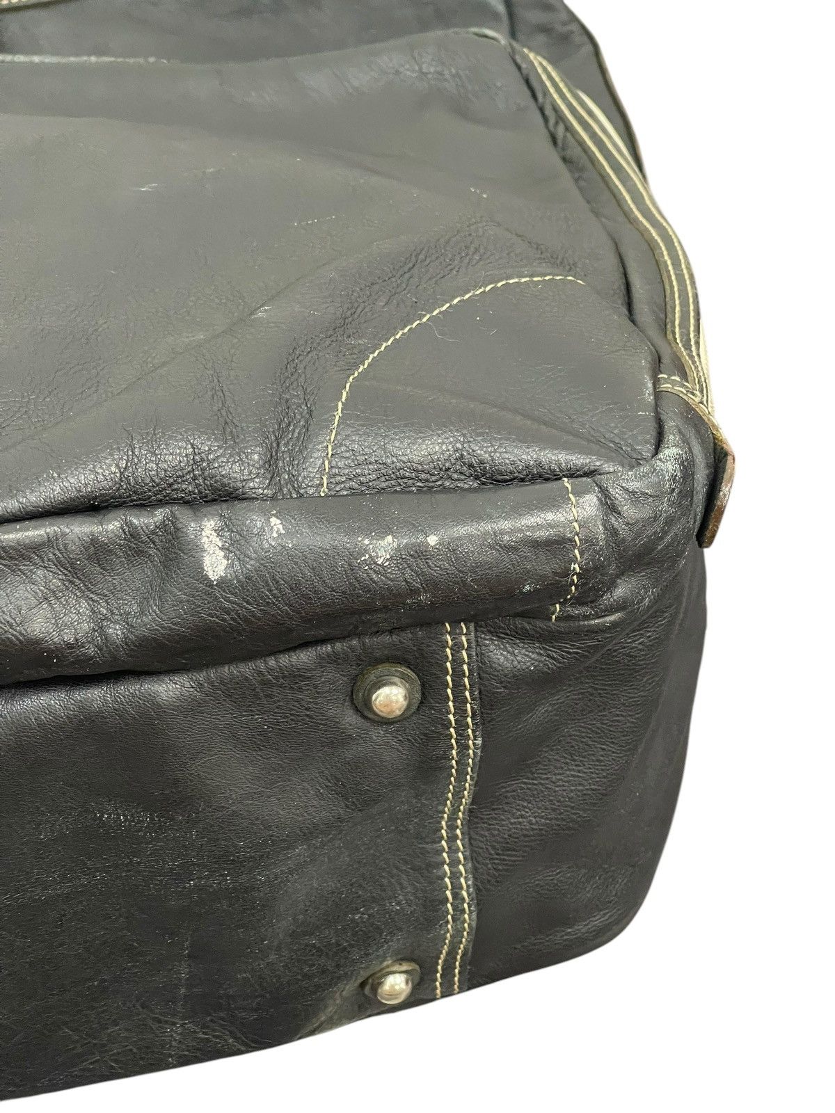 Genuine Leather Full Leather Nasimo Duffle Travel Bag 1🟩9 Size ONE SIZE - 10 Thumbnail