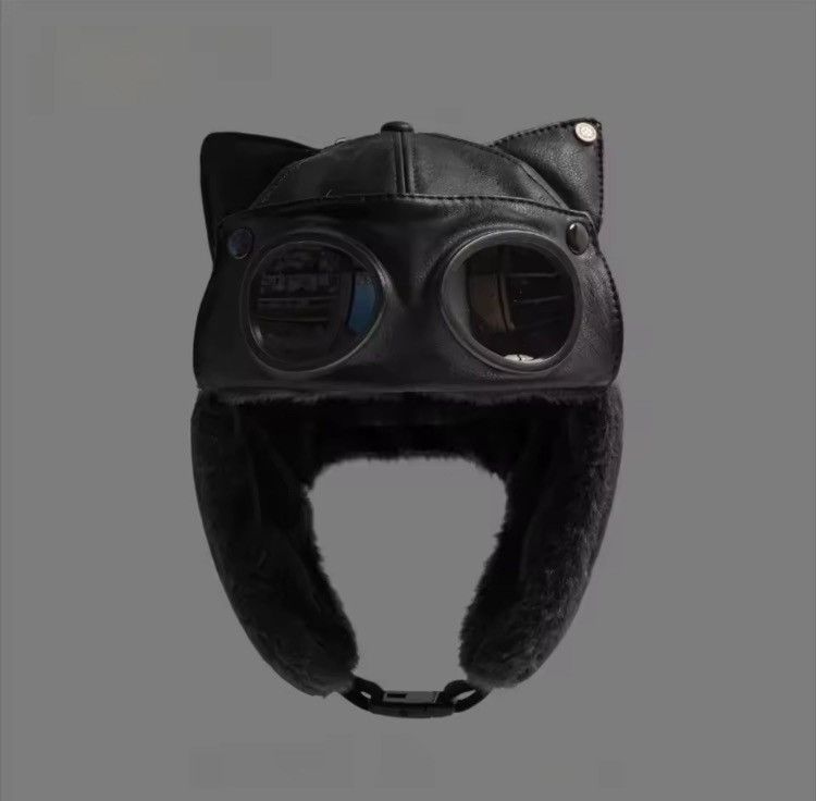 Other Y2K Aviator Bomber Hat – PU Leather Faux Fur Pilot Cap Size ONE SIZE - 5 Thumbnail