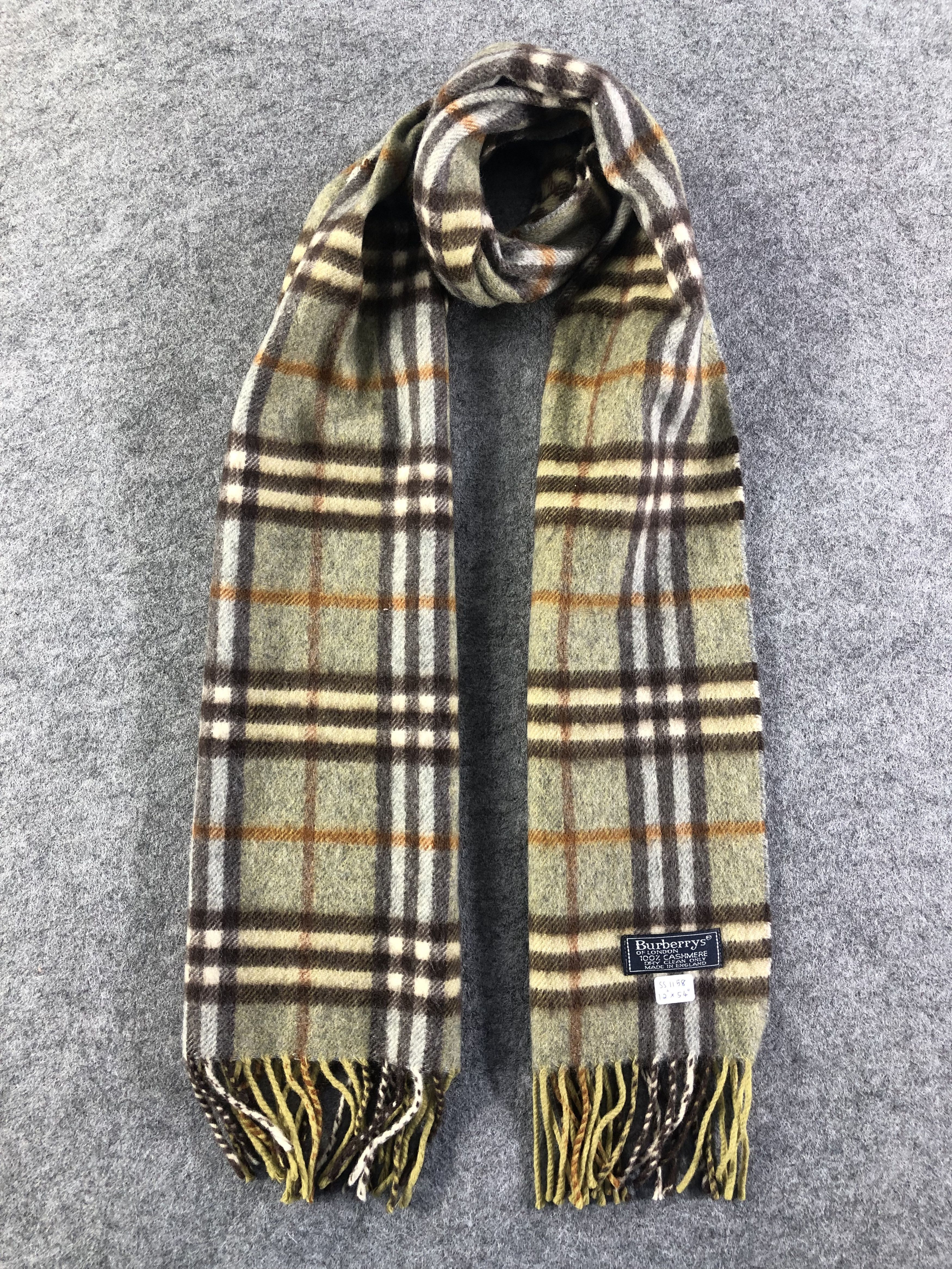 Burberry Burberrys Cashmere Scarf / Muffler / Neckwear SS1158 Size ONE SIZE - 1 Thumbnail