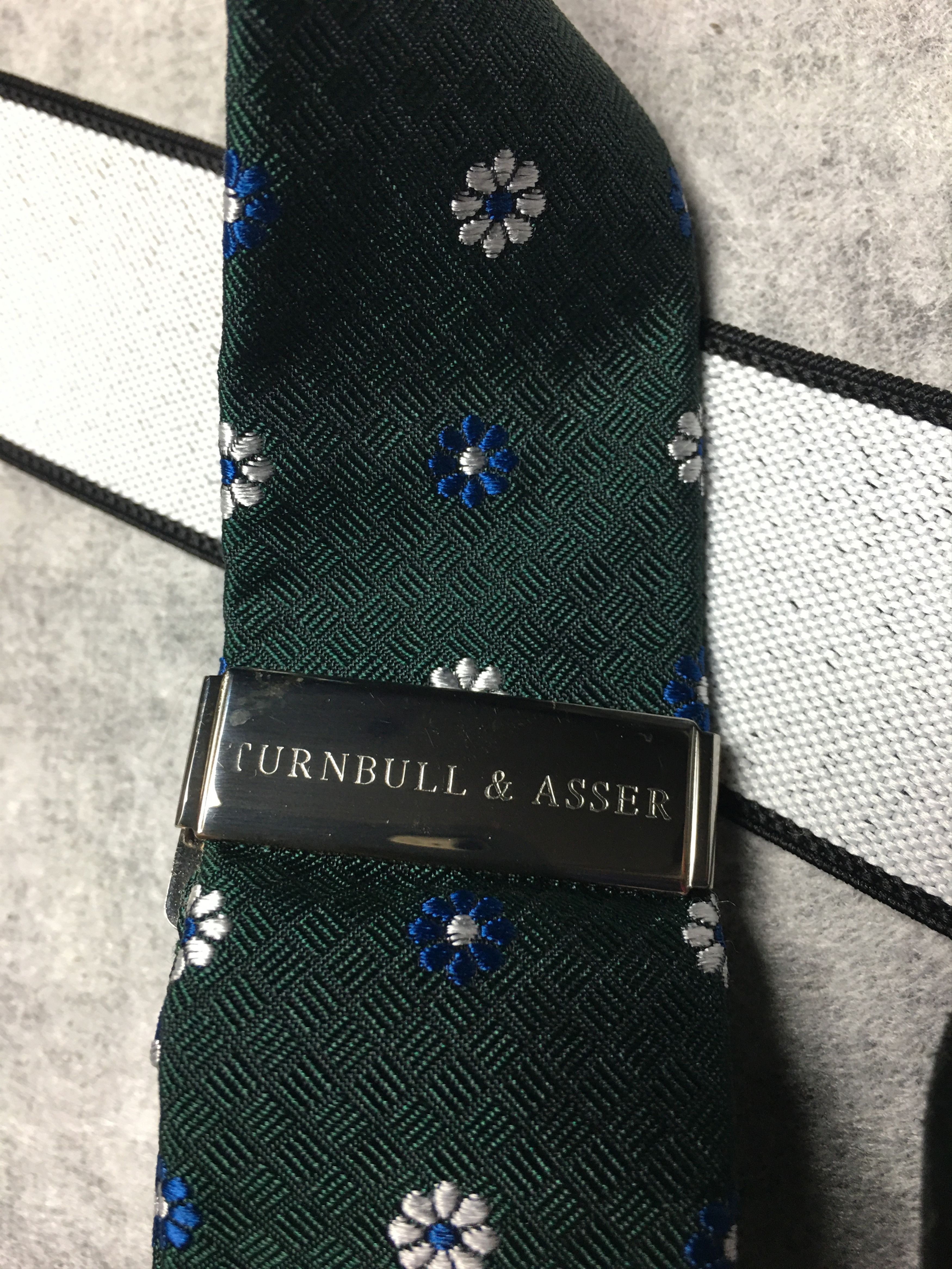 Turnbull & Asser Turnbull & Asser Adjustable Silk Leather Braces Flowers Size ONE SIZE - 2 Thumbnail