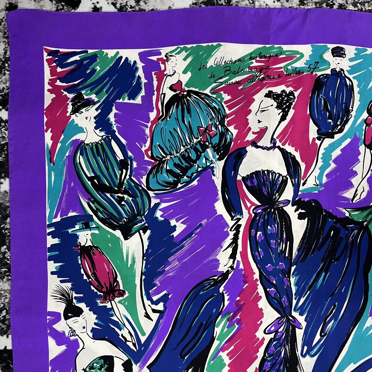 Balenciaga Balenciaga Abstract Design Silk Scarf Size ONE SIZE - 5 Thumbnail