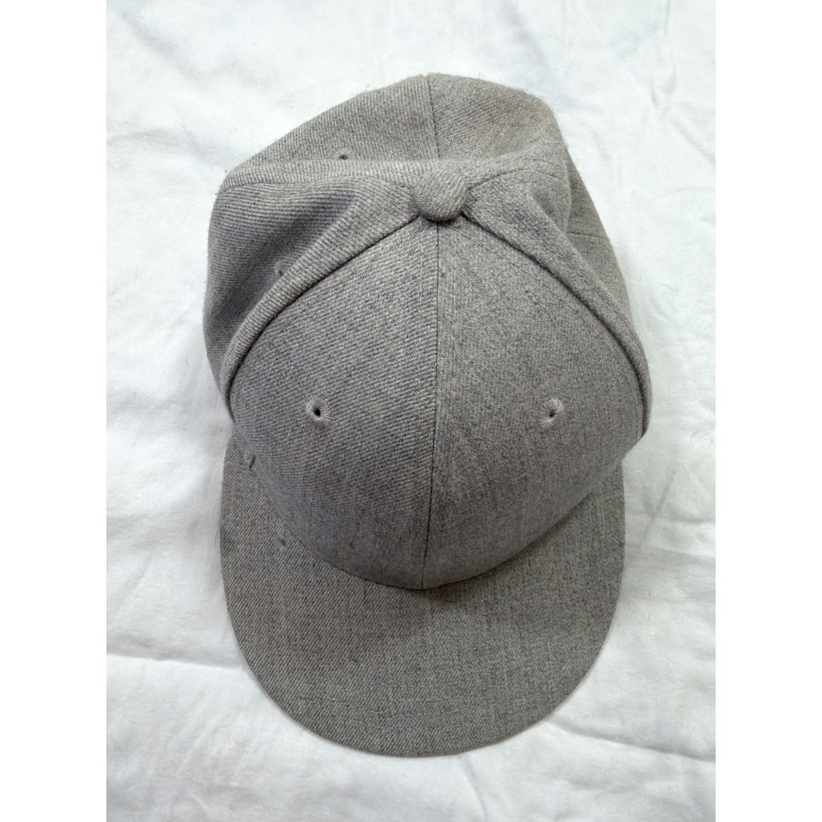 New Era VINTAGE New Era 59fifty Fitted Blank Baseball Hat Gray 7 1/8 Mens Wool Cap Size ONE SIZE - 7 Thumbnail