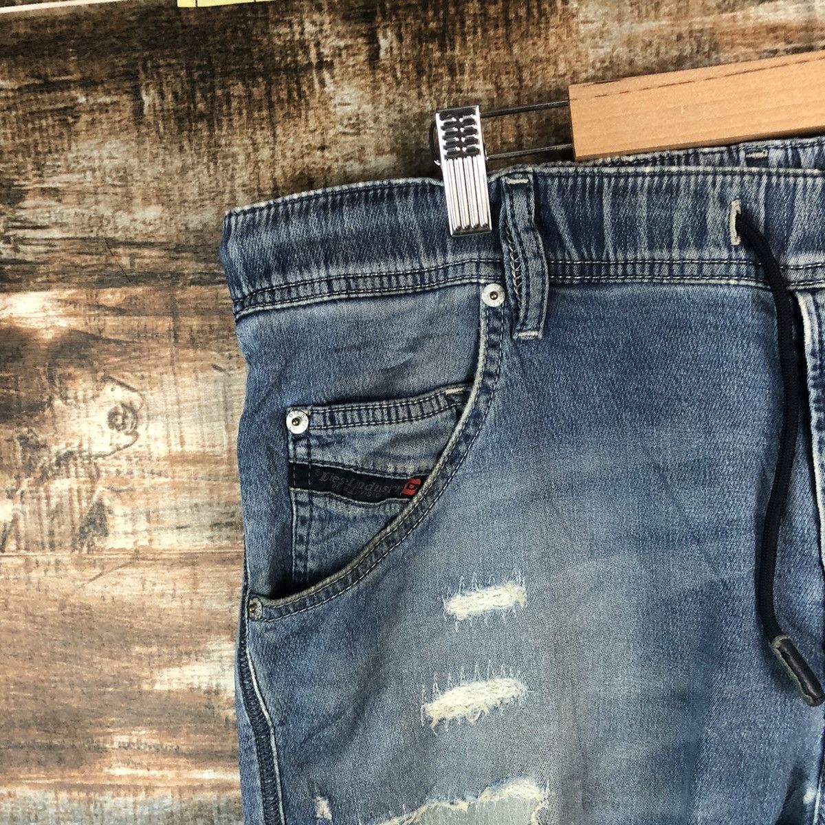 Diesel Diesel Blue Distressed Denim Pants #A2092 Size US 33 - 7 Thumbnail