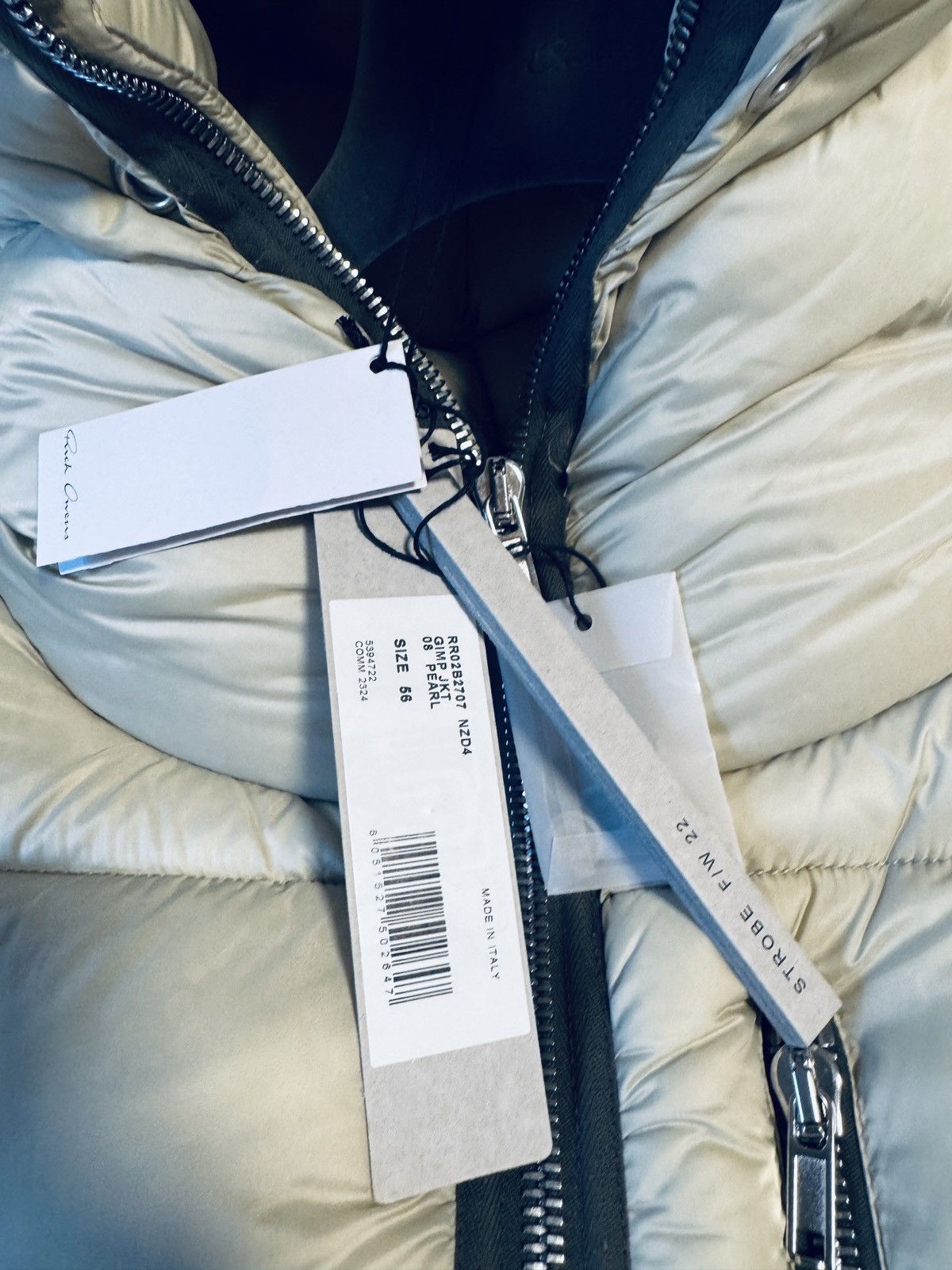 Rick Owens GIMP JACKET PEARL Size US XXL / EU 58 / 5 - 12 Thumbnail