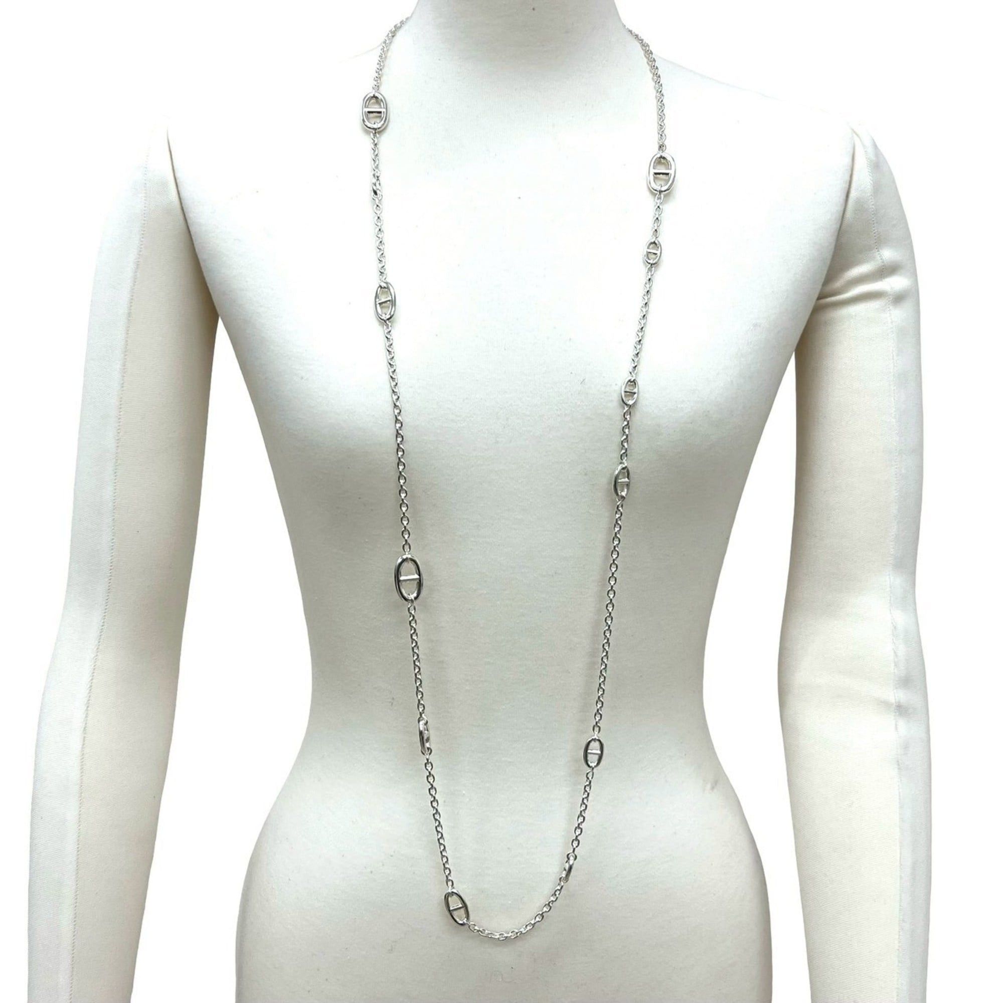 Hermes HERMES Chaine d'Ancre Farandole Necklace in 925 Sterling Silver with Chain, 95127 Size ONE SIZE - 1 Thumbnail