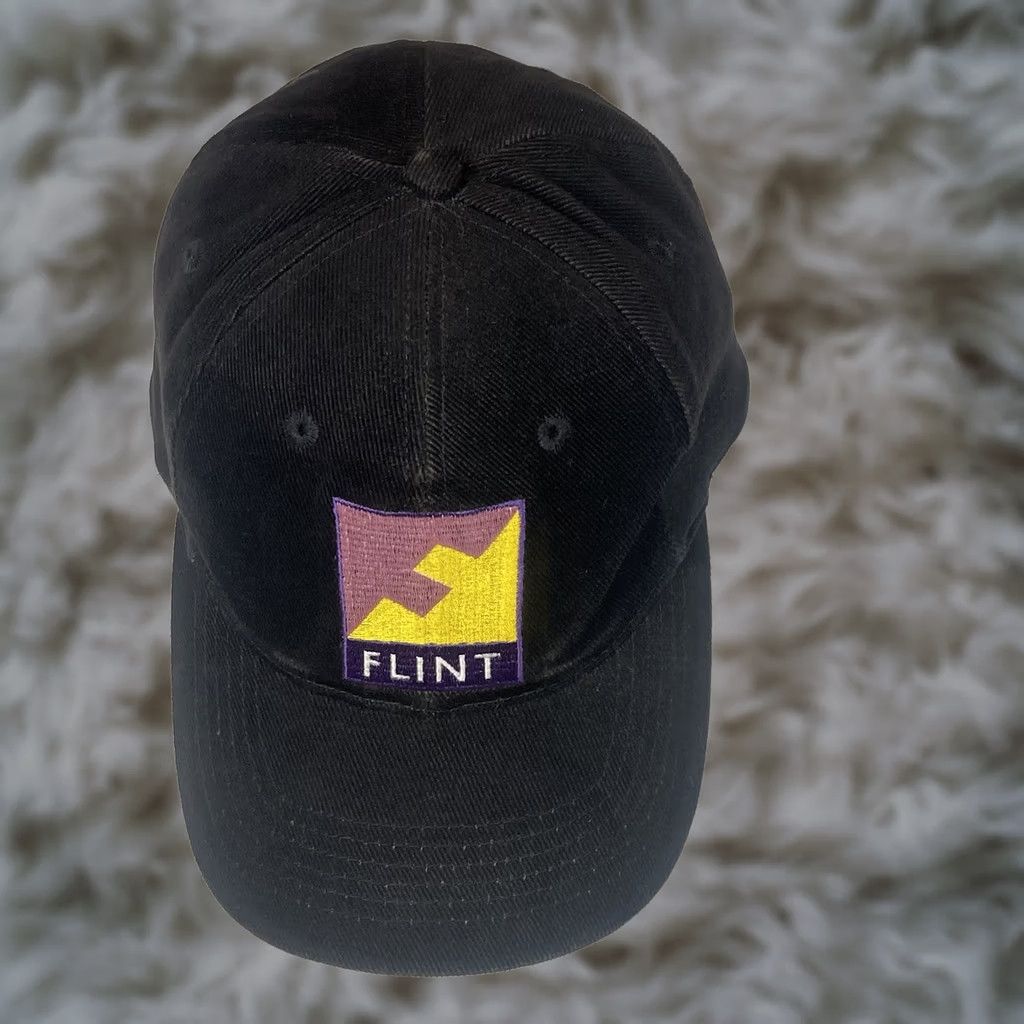 Vintage Robertson Hat Baseball Cap Adult Black Cotton Adjustable Embroidered Logo Classic Marketing Group Flint Size ONE SIZE - 1 Thumbnail