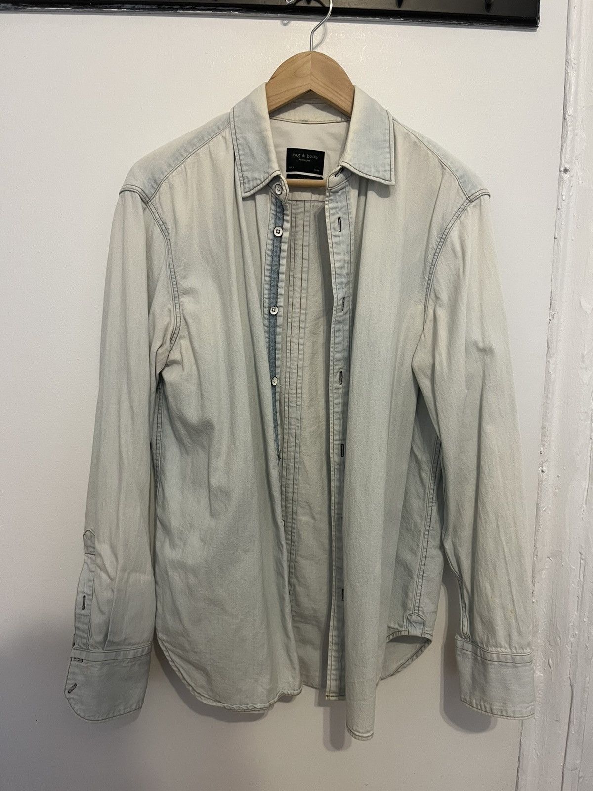 Rag & Bone Fit 3 light wash denim shirt Size US M / EU 48-50 / 2 - 2 Thumbnail