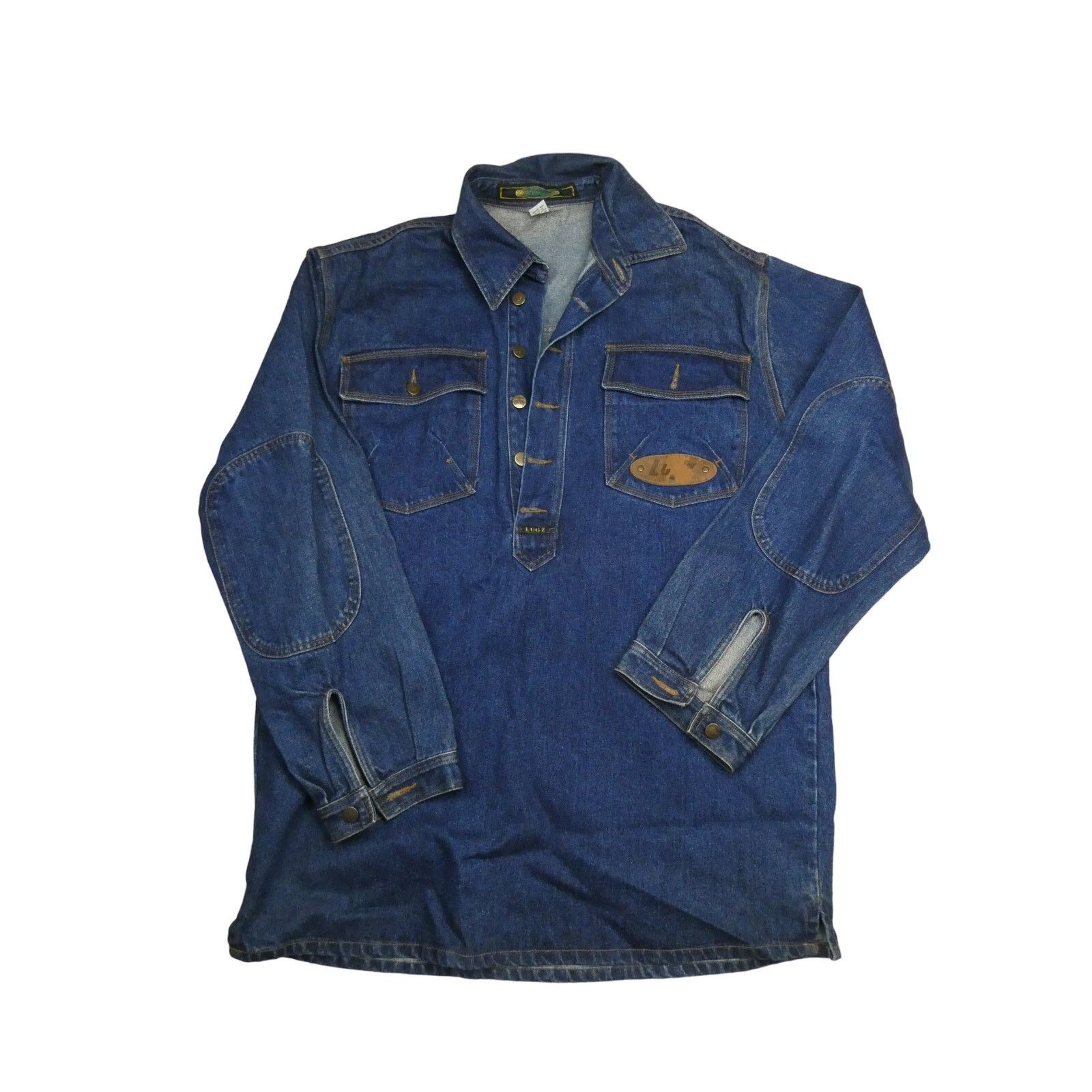 Lugz vintage 1990s Lugz 1/2 button heavy denim shirt, Size: 1XLT Size US XL / EU 56 / 4 - 1 Thumbnail