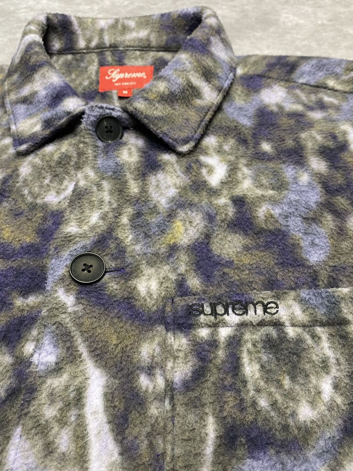 Supreme Supreme Paisley Fleece Shirt Purple (FW21) Size US M / EU 48-50 / 2 - 3 Thumbnail
