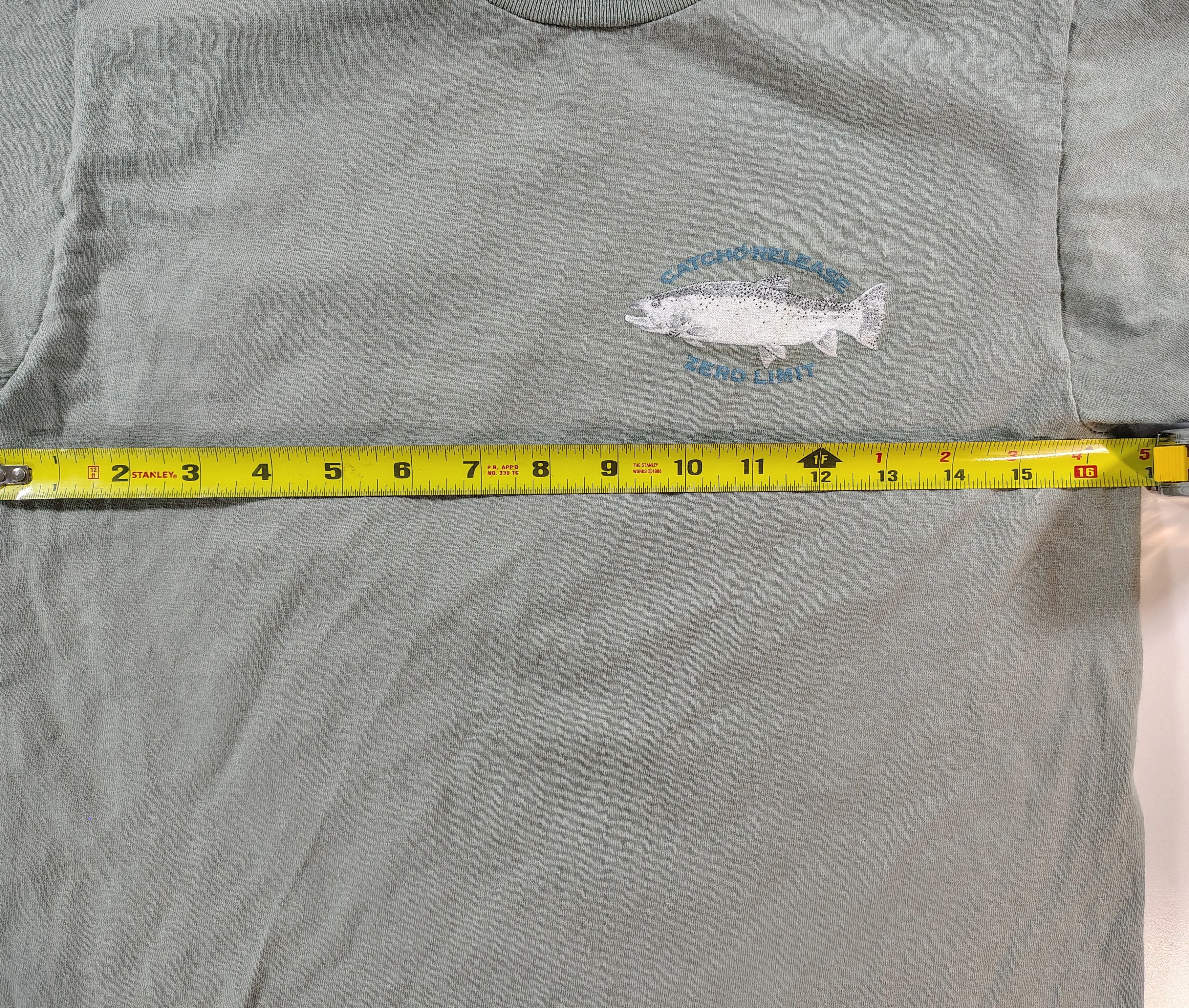 Hanes Men's Catch & Release Zero Limit Fishing Graphic T-Shirt Size US S / EU 44-46 / 1 - 6 Thumbnail