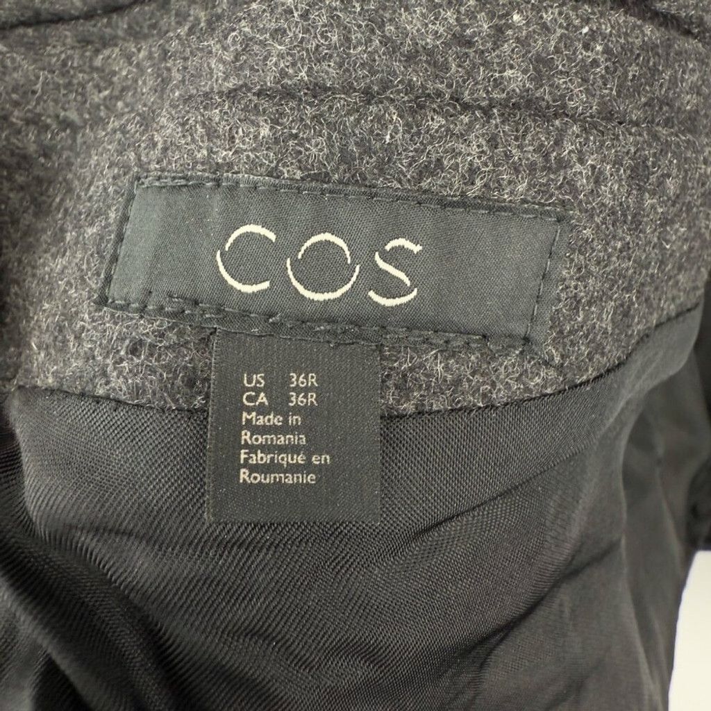 Cos COS Wool Navy Blue Contemporary Fall Hooded Jacket sz 36 R Size US L / EU 52-54 / 3 - 6 Thumbnail