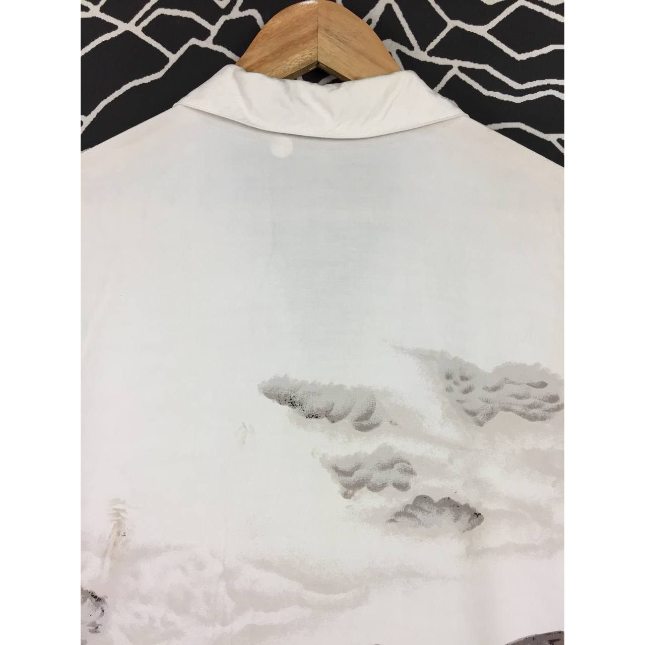 Japanese Brand × Vintage DOMON Japanese Brand Abstract Print Camp Collar Shirt Size US M / EU 48-50 / 2 - 12 Thumbnail