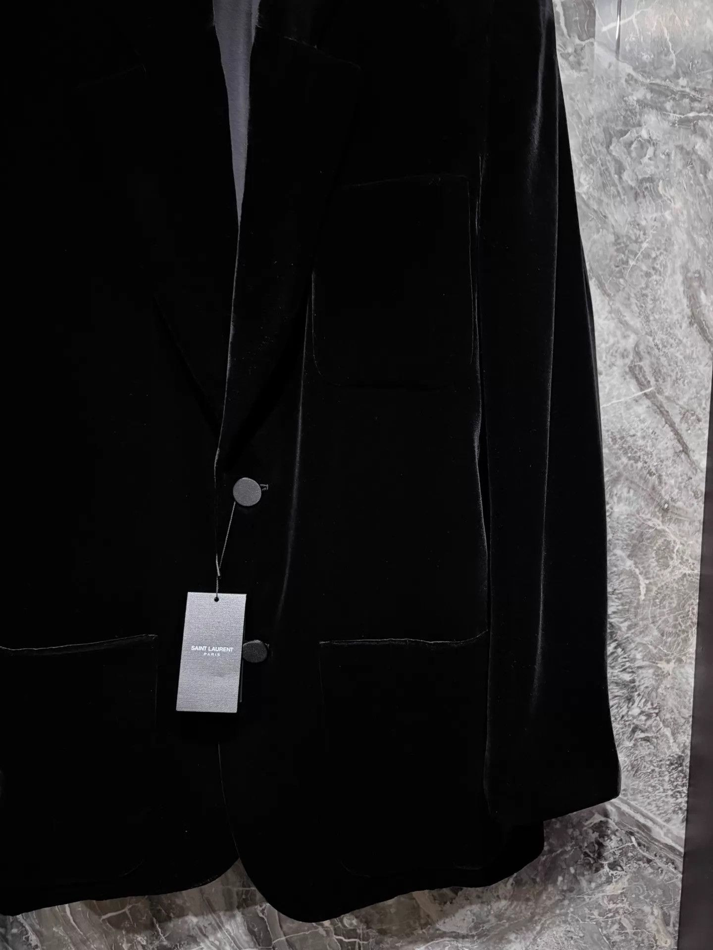 Saint Laurent Paris Saint Laurent 24S Wide Shoulder Black Silk Velvet Blazer U Size US S / EU 44-46 / 1 - 3 Thumbnail