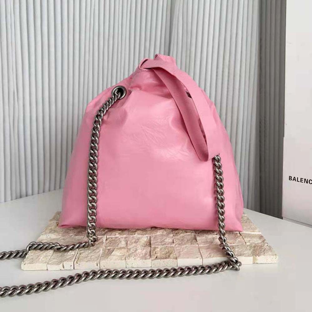 Balenciaga o1mt1gz0824 Size: OS / Crush Small Tote Bag in Pink Size ONE SIZE - 3 Thumbnail
