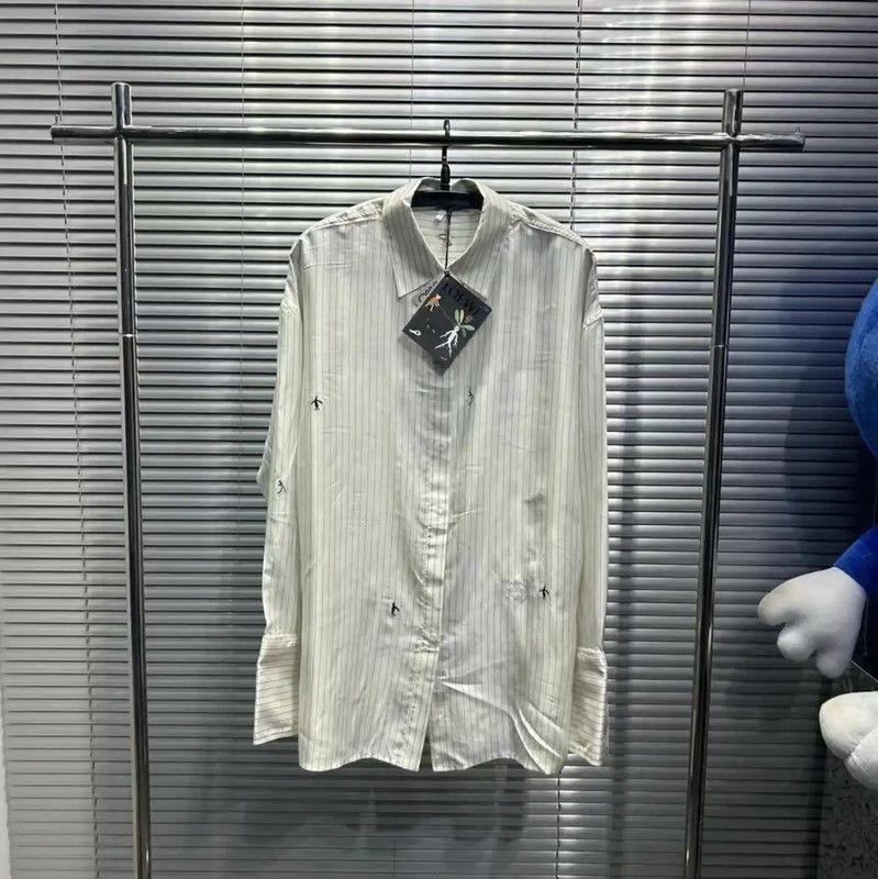 Loewe Loewe Men's Silk Embroidered Long Sleeve Shirt 0089 Size US M / EU 48-50 / 2 - 1 Thumbnail