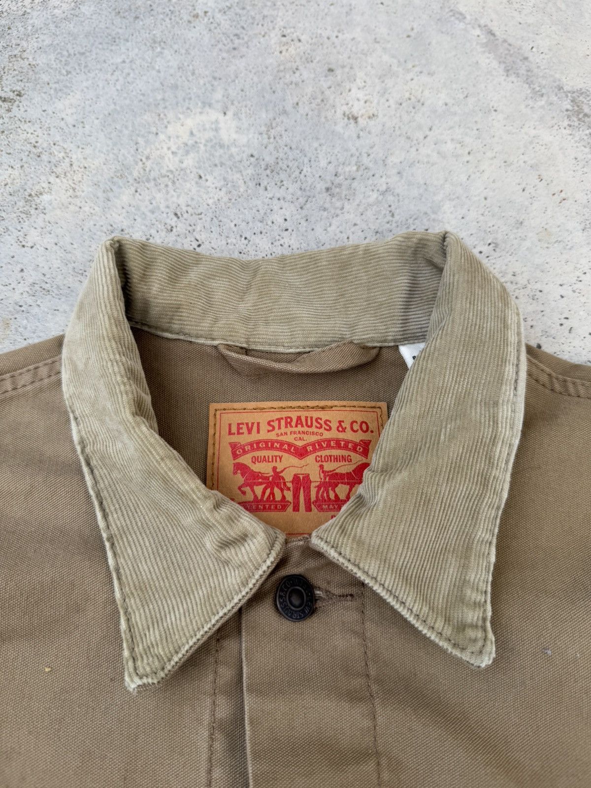 Levi's Vintage Sun Faded Levis Corduroy Collar Jacket Size US M / EU 48-50 / 2 - 7 Thumbnail