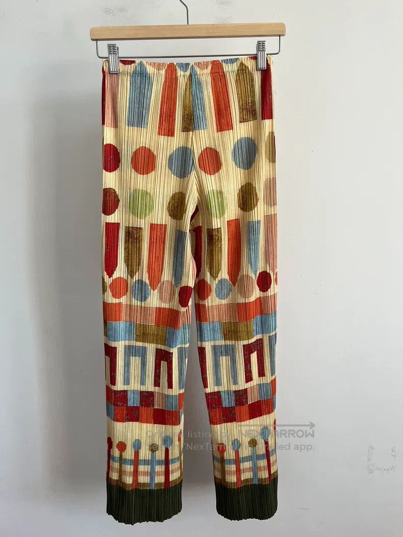 Issey Miyake Issey Miyake size:3 Color Block Pants Size 22" - 2 Thumbnail
