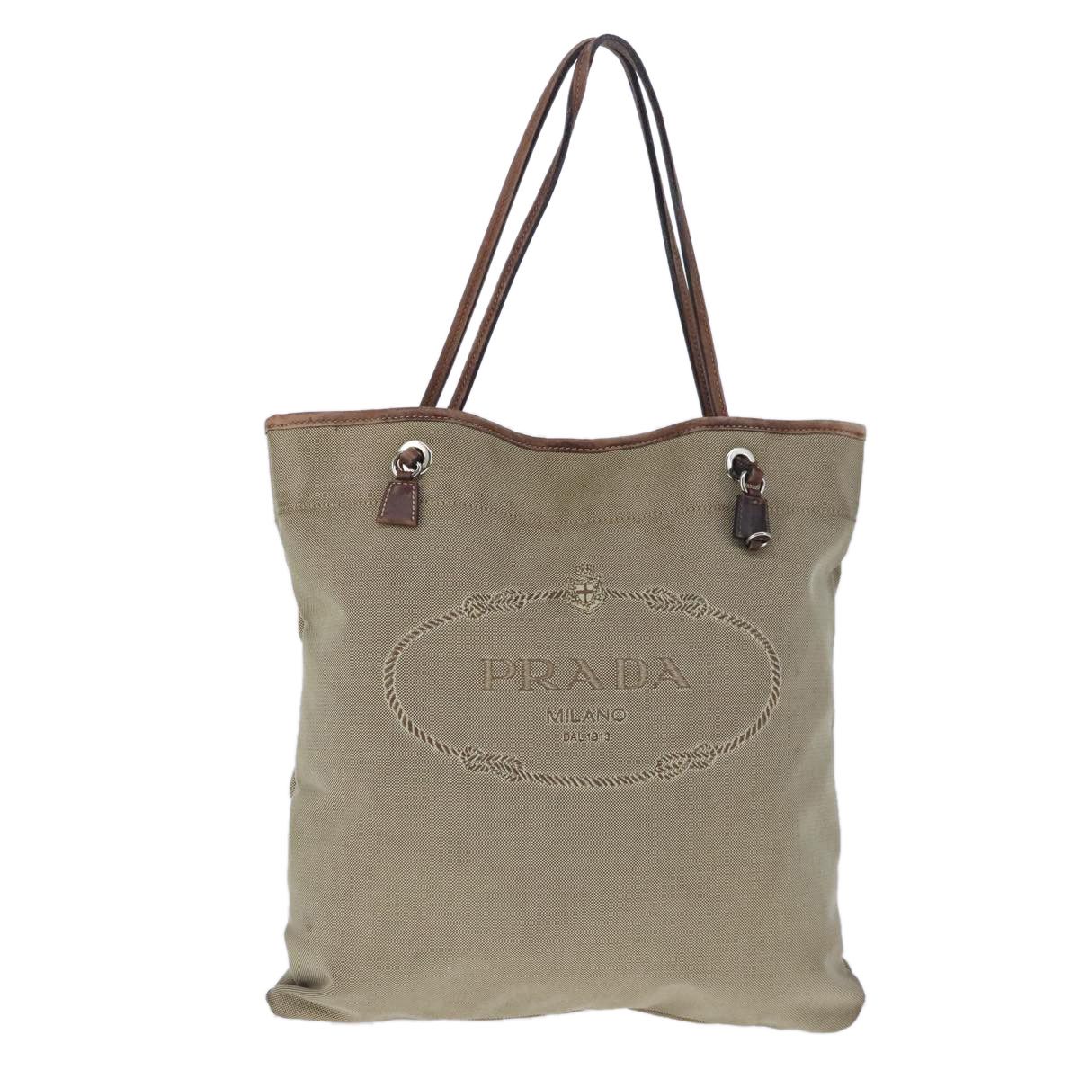 Prada Beige Canvas Tote Bag (Pre-Owned) Size ONE SIZE - 1 Thumbnail
