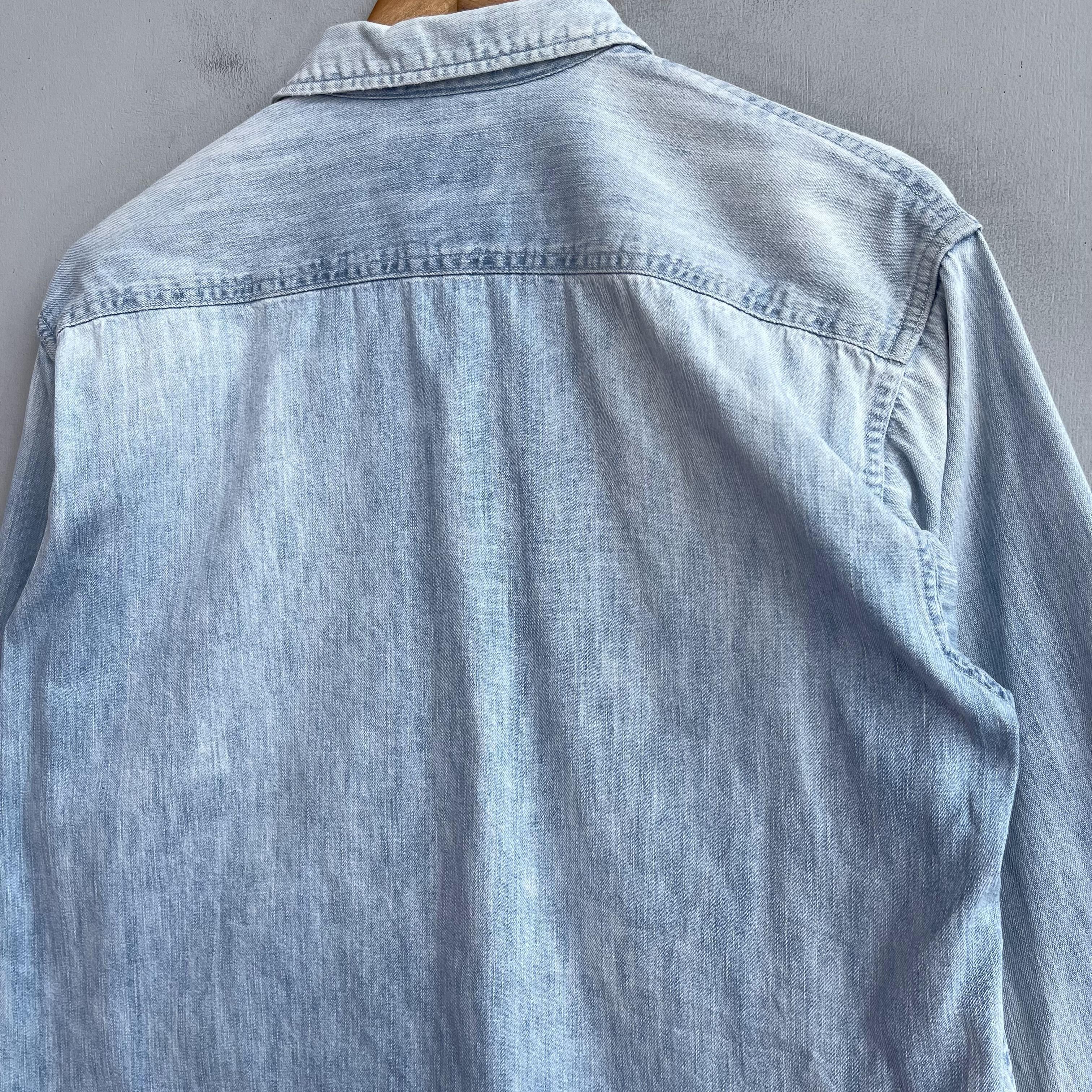Levi's × Vintage Vintage LEVIS Orange Tab Denim Workers Button Up Shirt Size US M / EU 48-50 / 2 - 8 Thumbnail