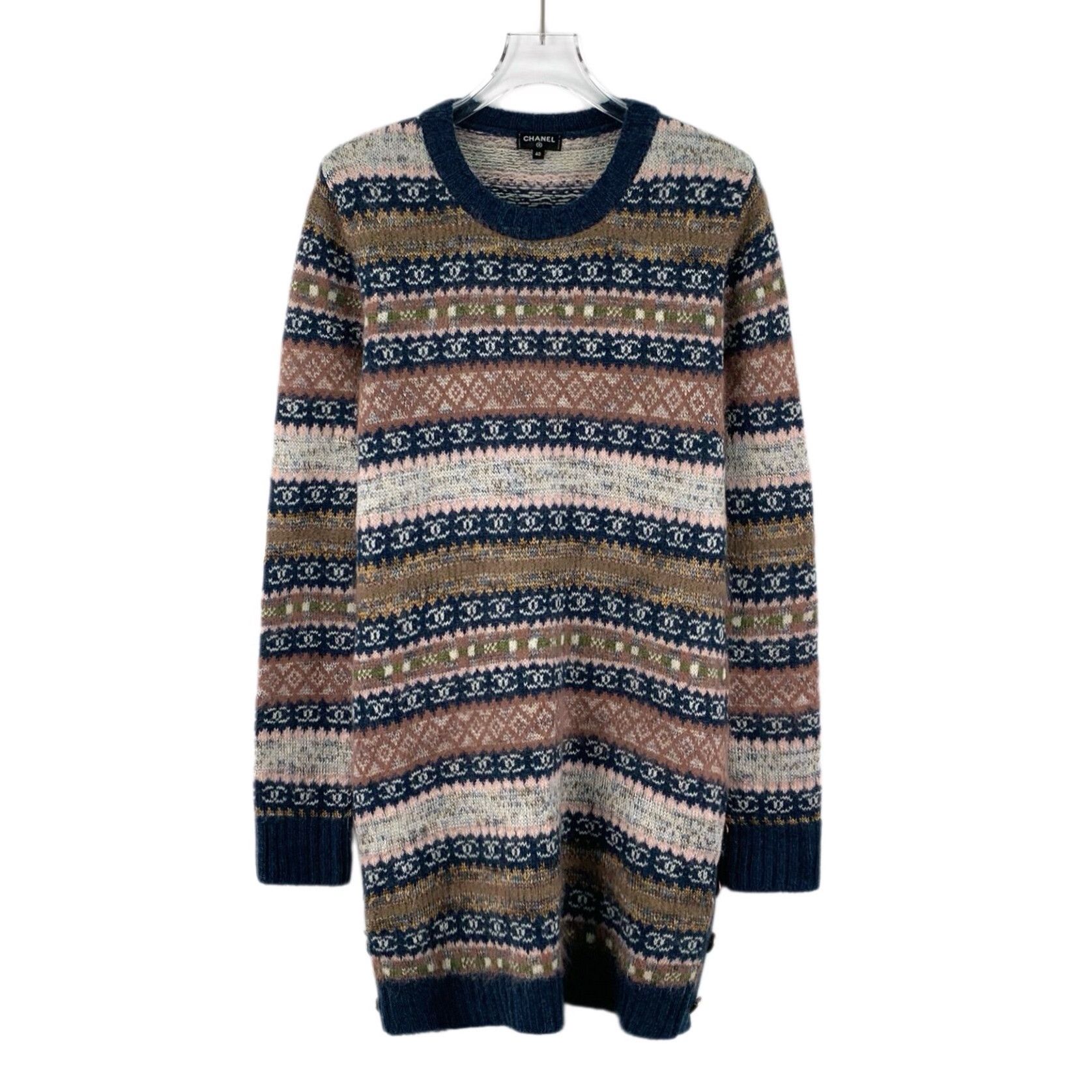 Chanel Chanel Retro Striped Multi Sweater L Women Size L / US 10 / IT 46 - 1 Thumbnail