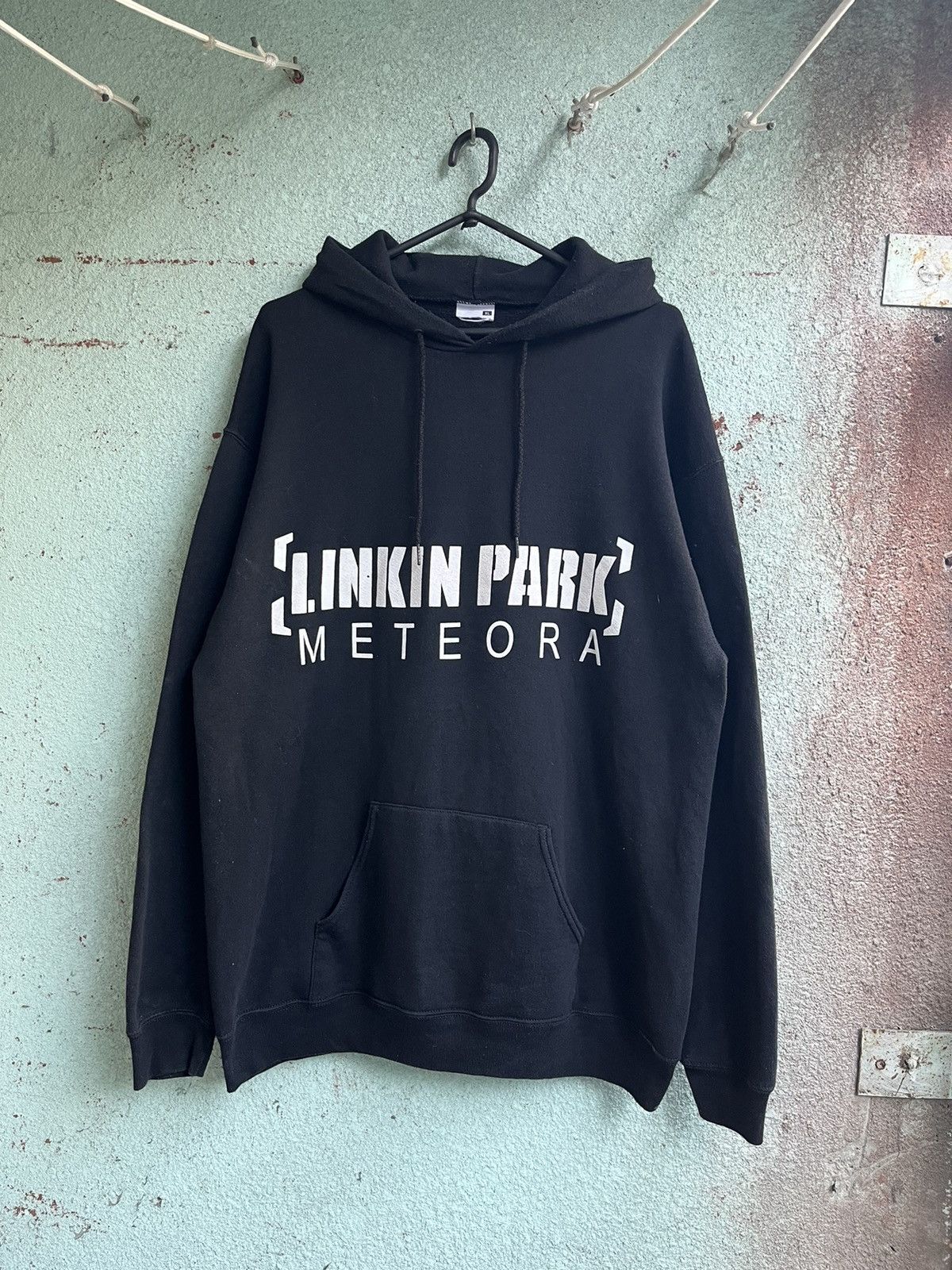 image of Band Tees x Rap Tees Vintage 2003 Linkin Park 'meteora' Promo Hoodie in Black, Men's (Size XL)