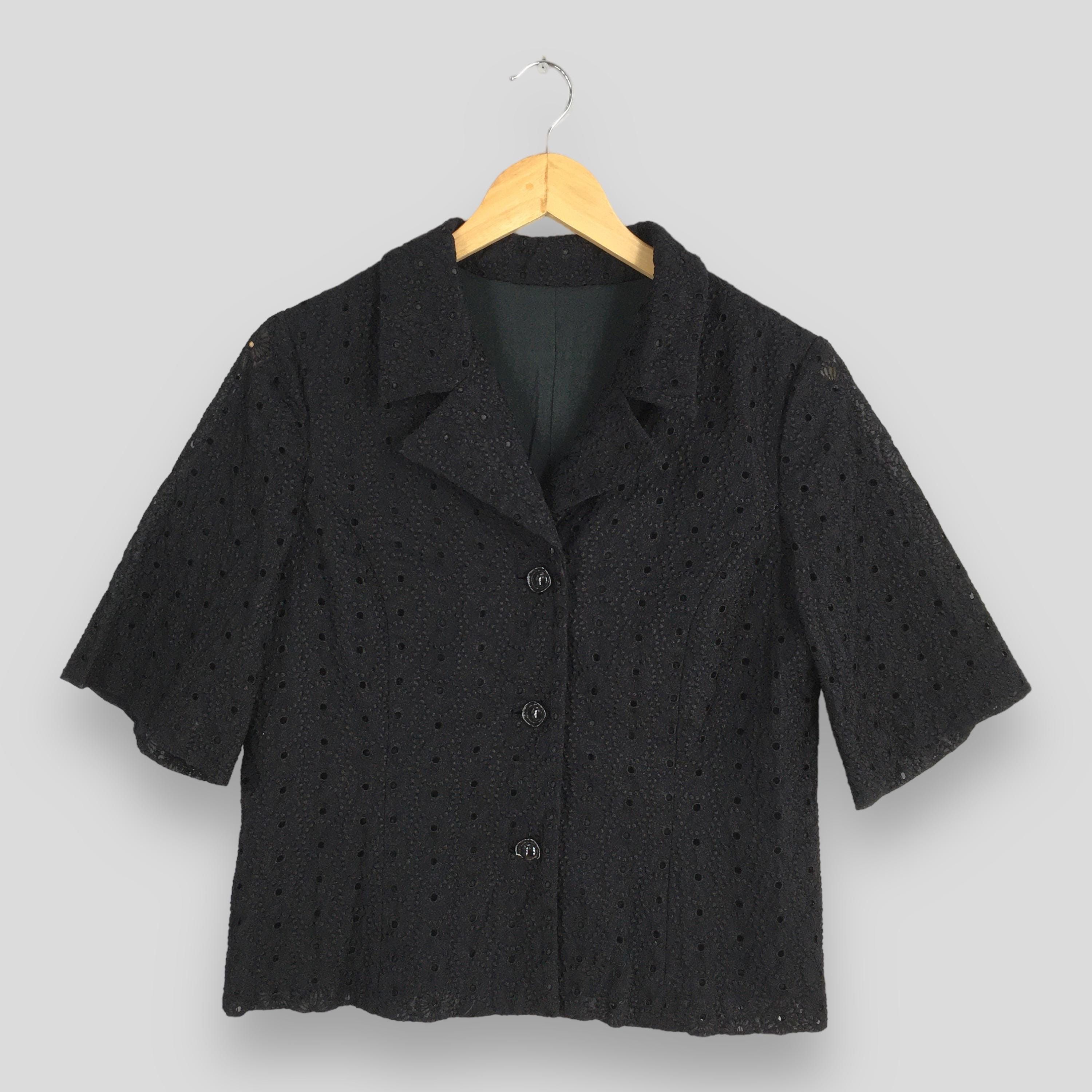 Vintage Vintage Cabi Flamenco Double Collar Black Women Shirt Small Size S / US 4 / IT 40 - 1 Thumbnail