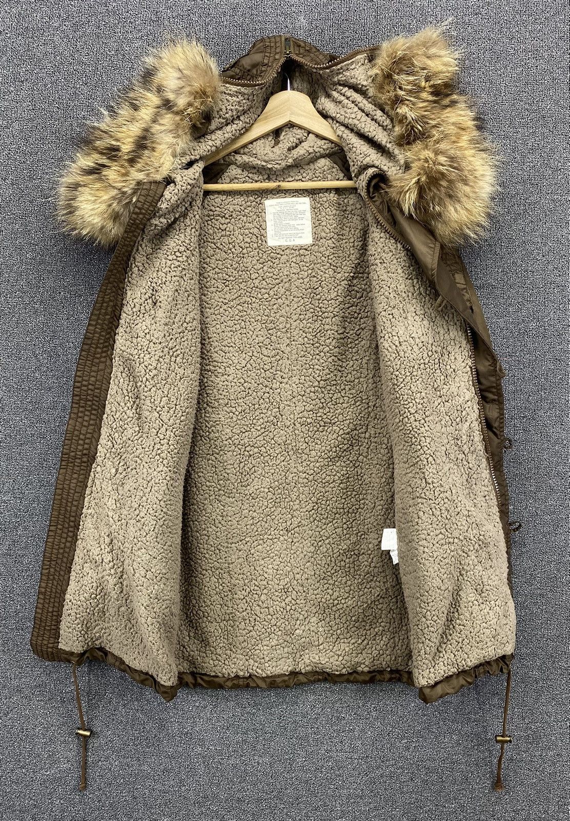 If Six Was Nine 2000s G.O.A - Fur Hoodie Brown Long Jacket Size S / US 4 / IT 40 - 7 Thumbnail