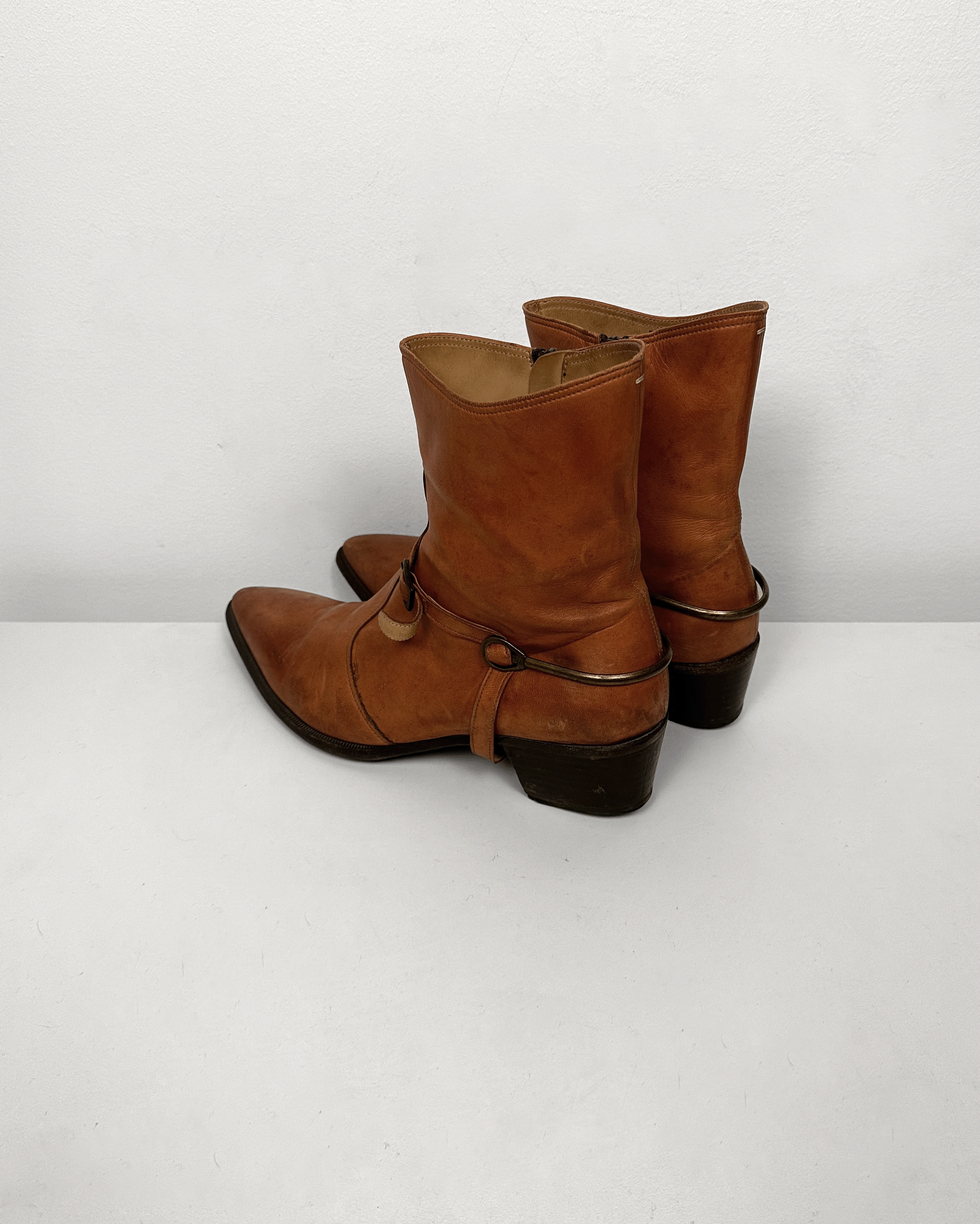 Maison Margiela Maison Margiela Red Cowboy Harness Boots Size US 7.5 / EU 40-41 - 2 Thumbnail