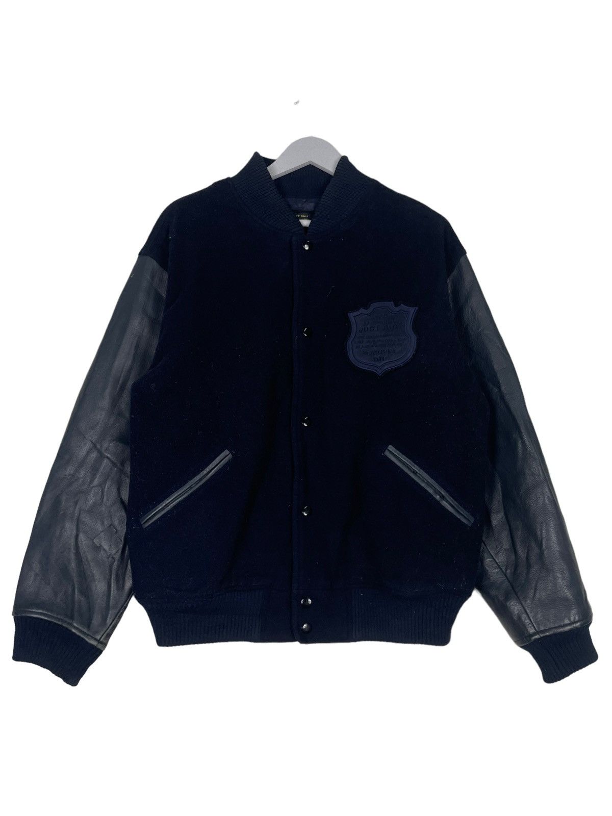BIGI × Japanese Brand 💥90s BIGI OLD VARSITY ALL BLACK JACKET Size US L / EU 52-54 / 3 - 1 Thumbnail