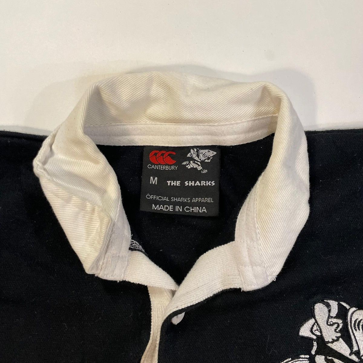 Other Black and white Sharks Canterbury rugby jersey polo shirt Size US M / EU 48-50 / 2 - 8 Thumbnail