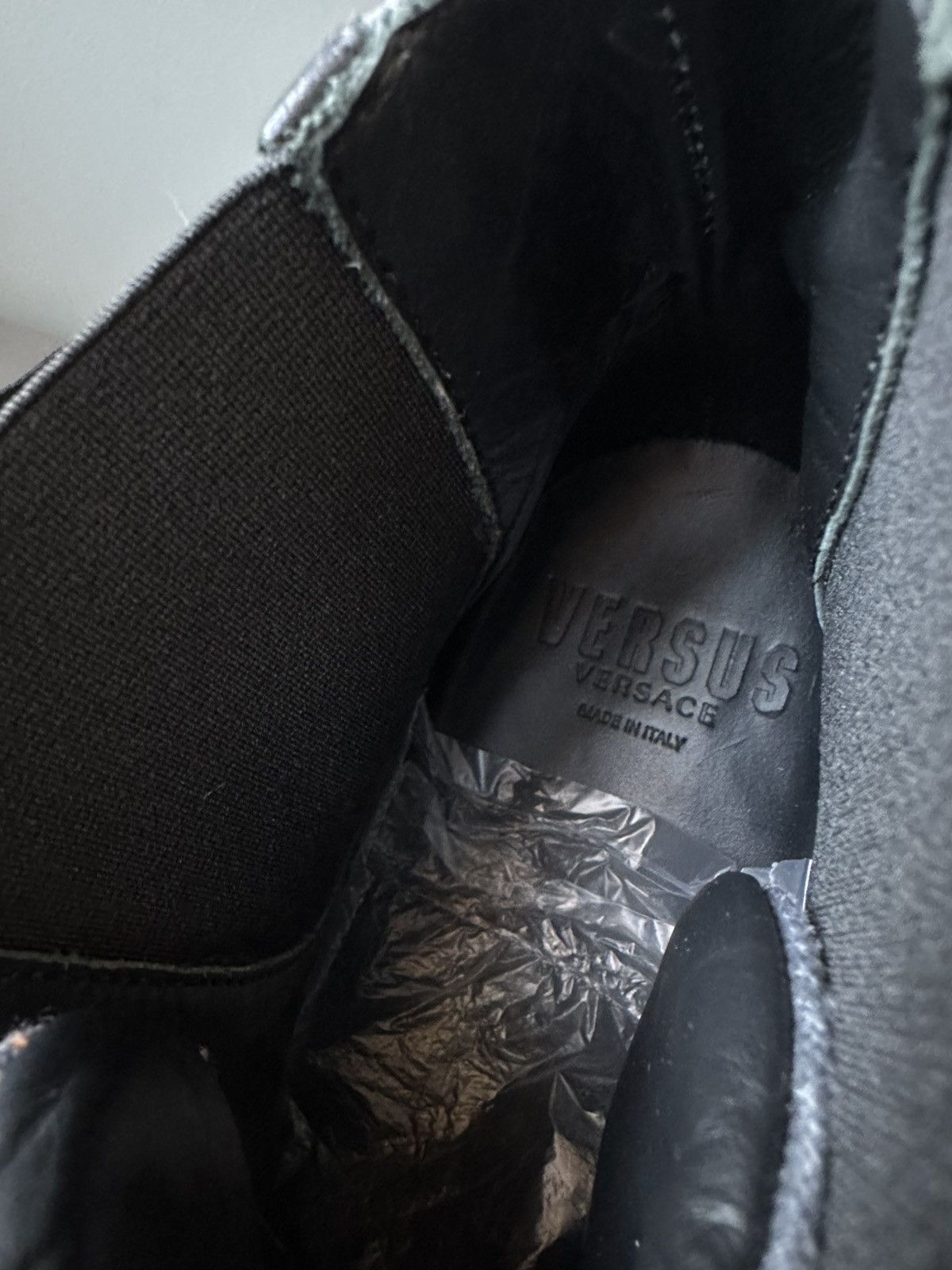 Versus Versace Versace Versus Barocco Washed Black Hi-Top Sneakers Size 41 Size US 8 / EU 41 - 5 Thumbnail