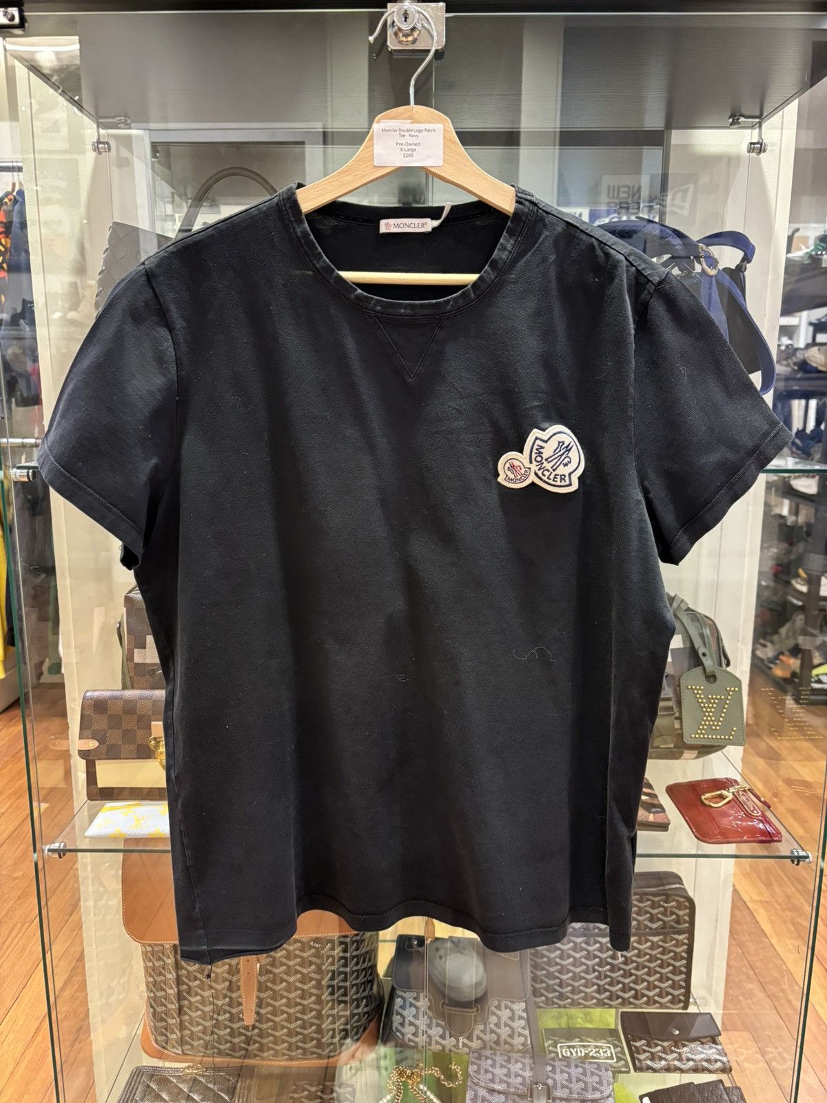 Moncler Moncler Double Logo Patch Tee Size US XL / EU 56 / 4 - 1 Thumbnail