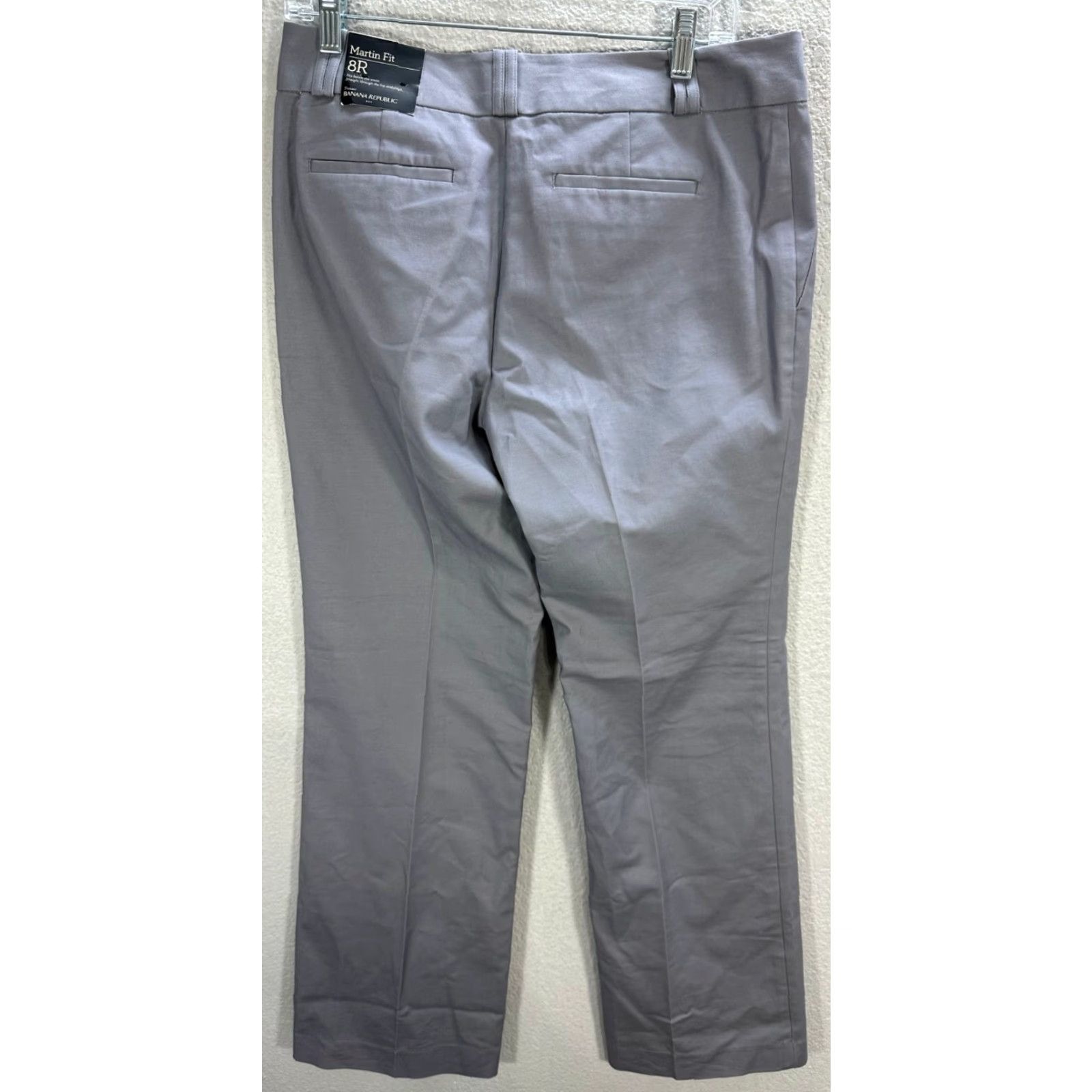Banana Republic Womens Banana Republic Martin-Fit Purplish Gray Dress Pants Trouser Formal Sz 8R Pants Women Gray Dress Pants 90s? Size 30" / US 8 / IT 44 - 4 Thumbnail